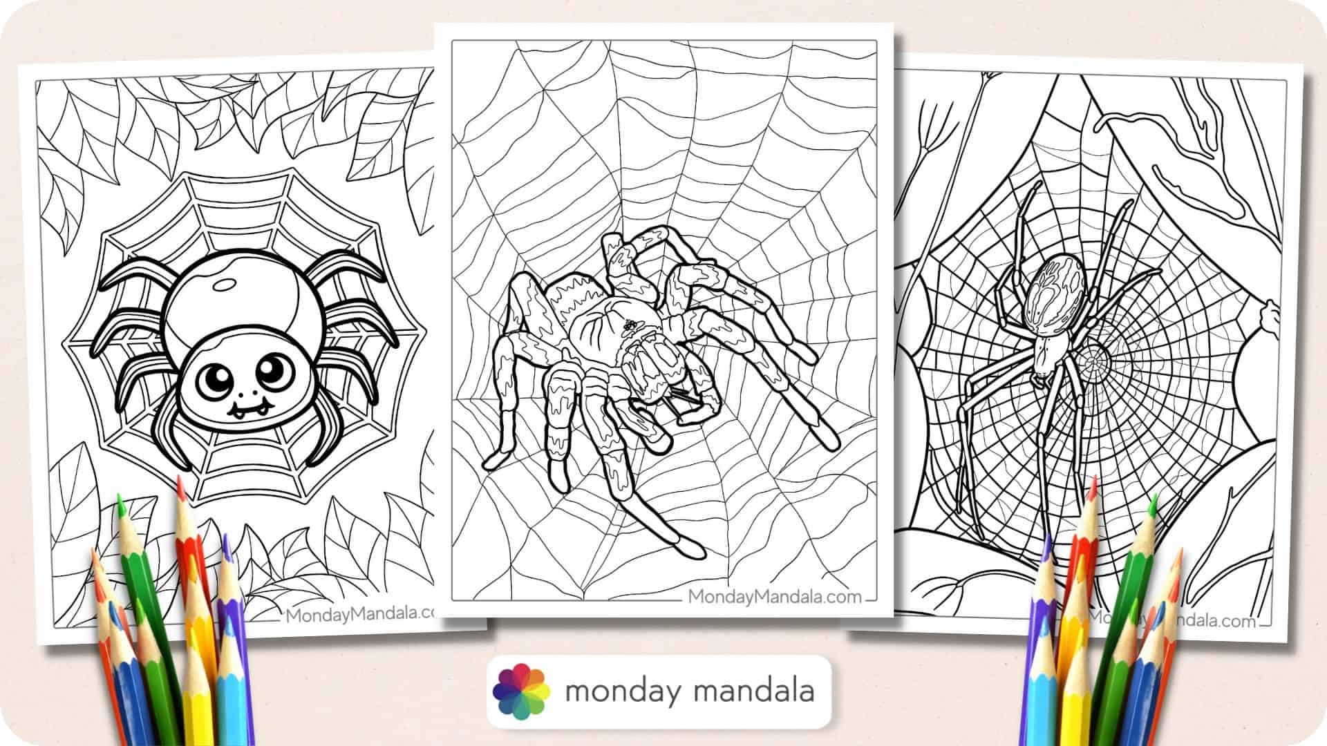 28 Spider Coloring Pages Free PDF Printables 