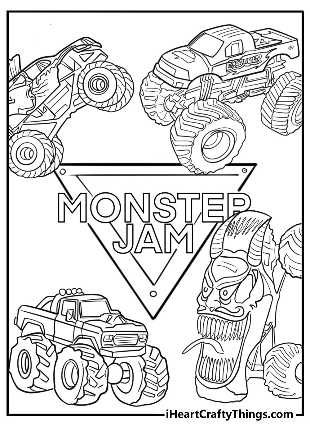 Free Printable Coloring Pages Monster Trucks