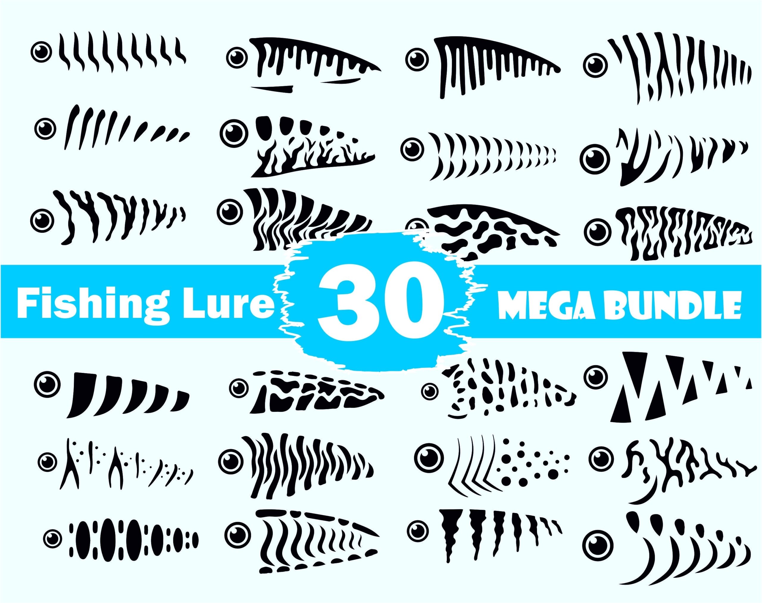 30 Fishing Lure Bundle fishing Lure SVG Fishing Lure Pattern SVG 
