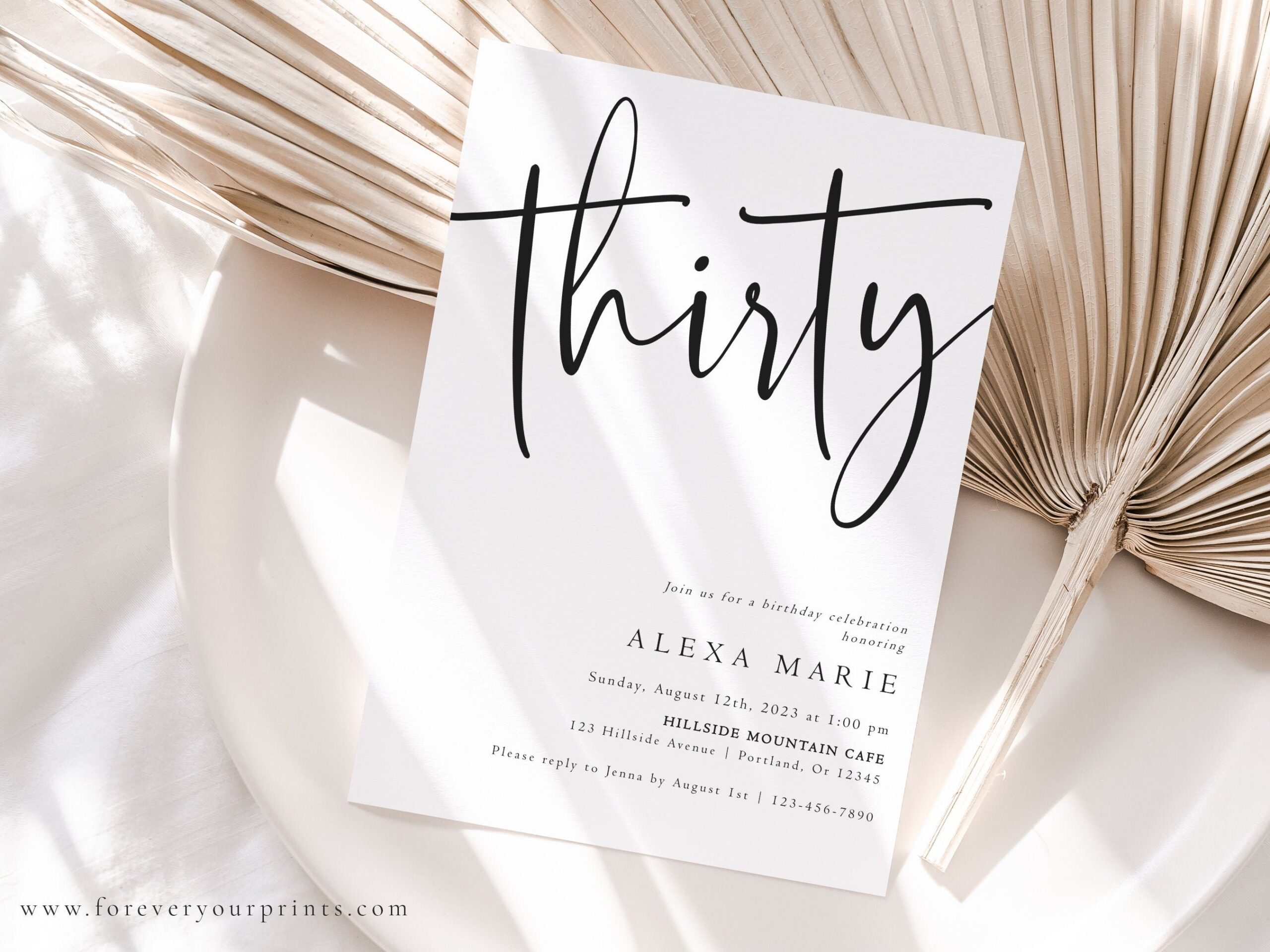 Free Printable 30th Birthday Invites Templates