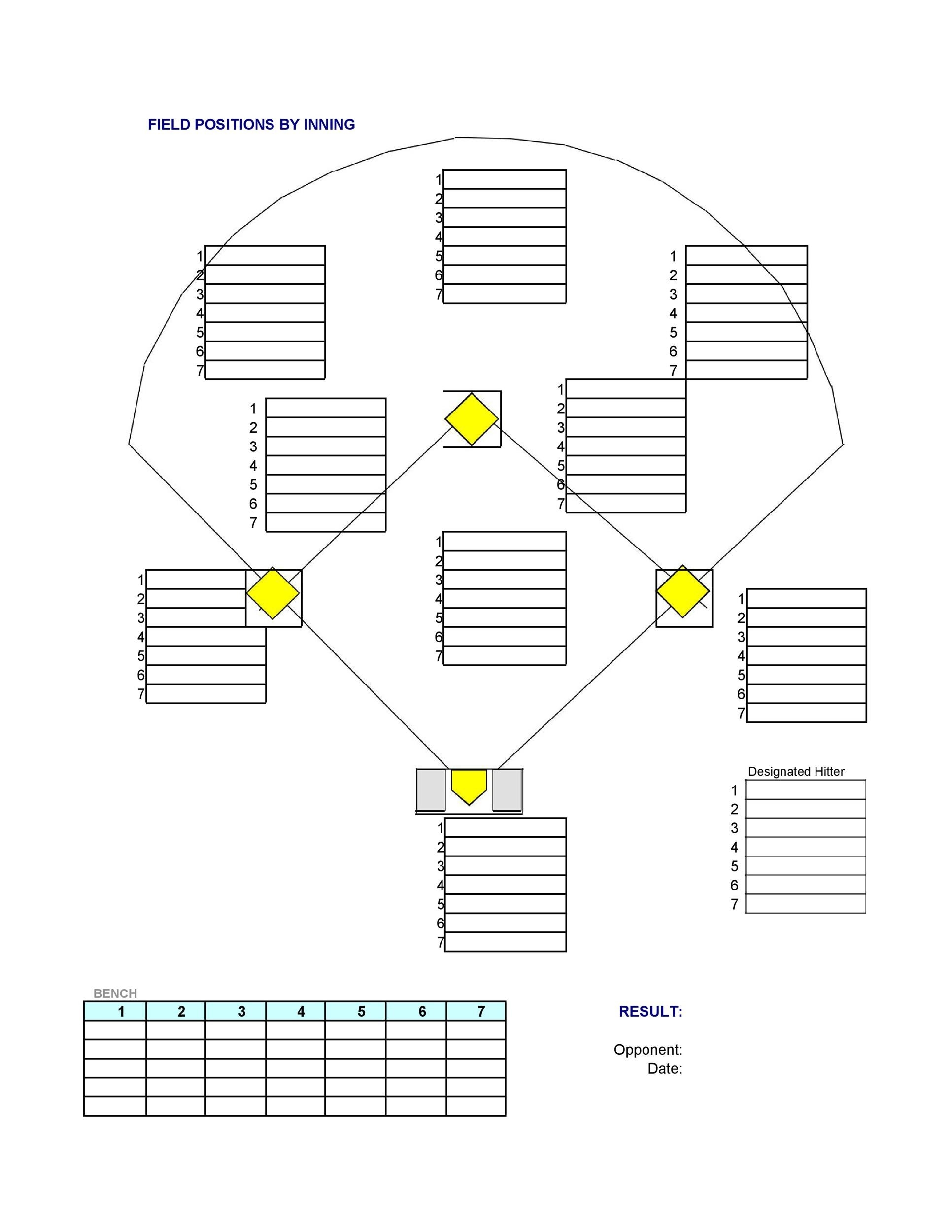 Free Printable Baseball Template