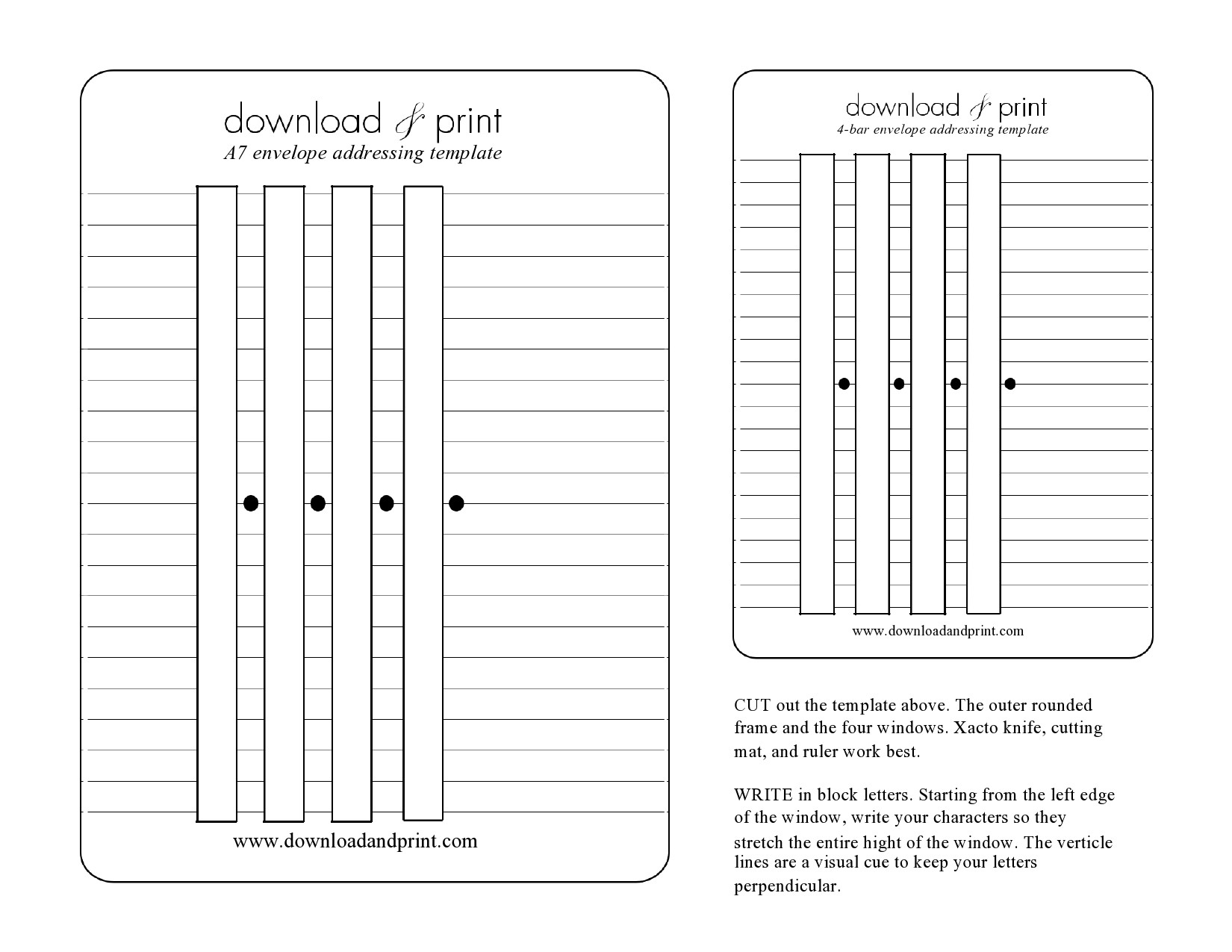 Free Printable Envelope Address Template
