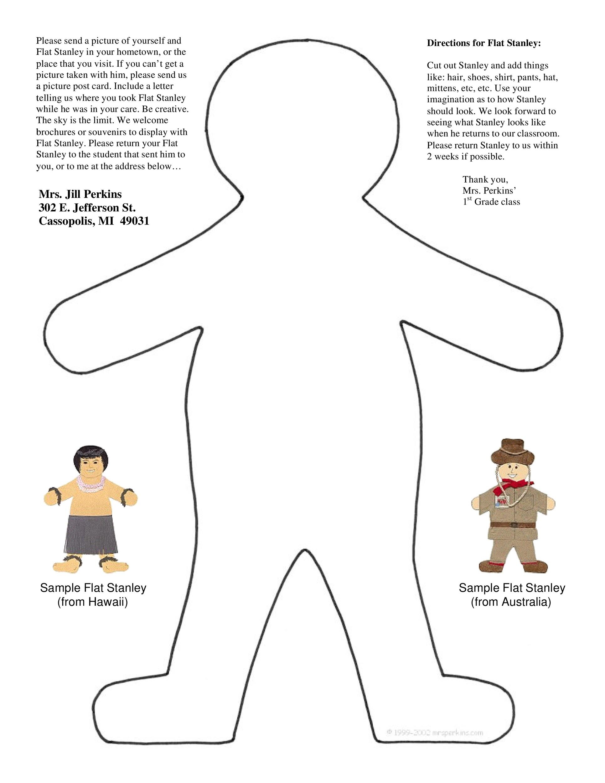 Free Printable Flat Stanley Template