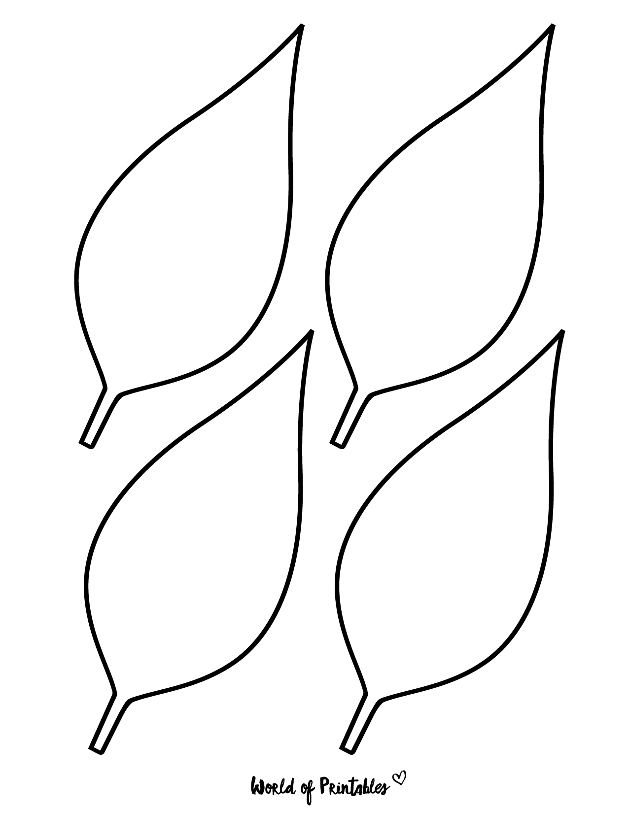 37 Printable Leaf Templates Outlines U0026 Shapes Free World Of Printables