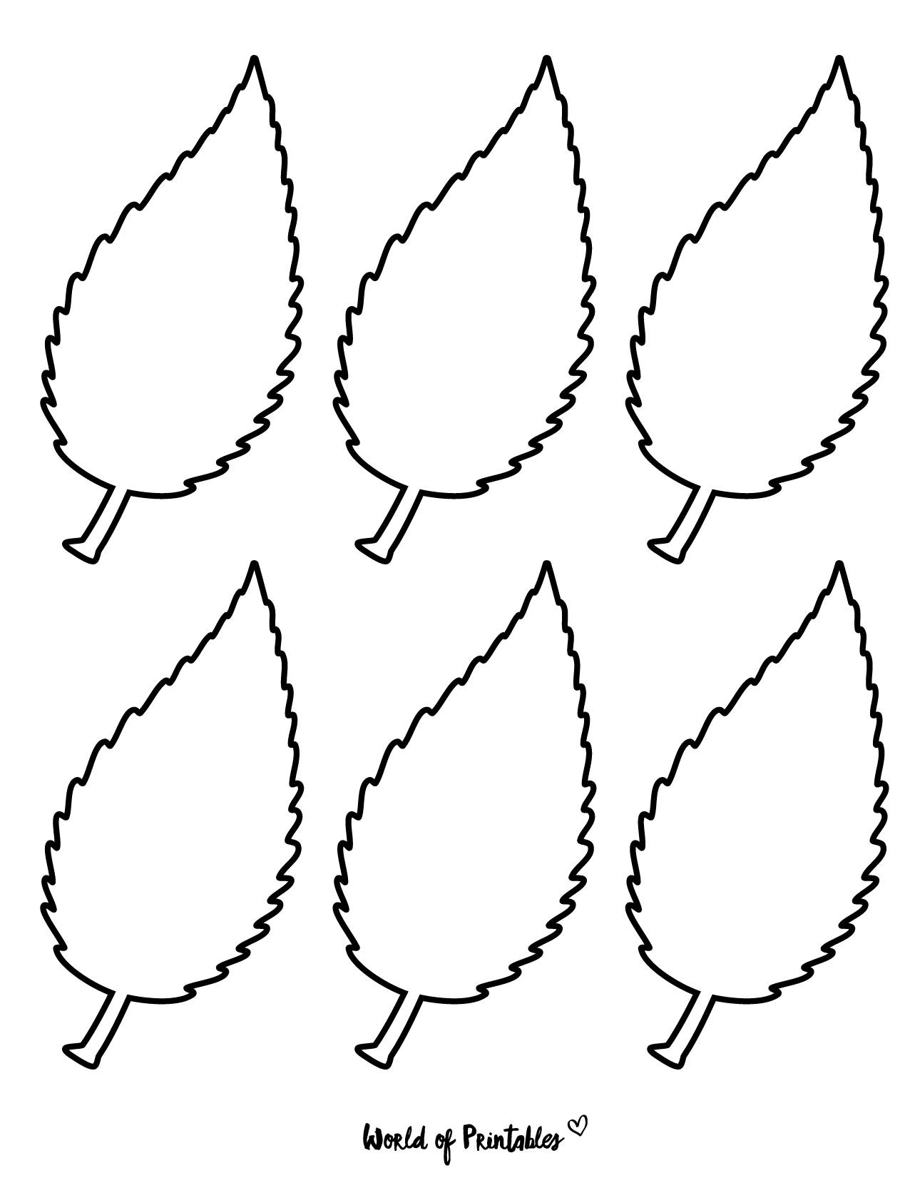 Free Printable Leaves Templates