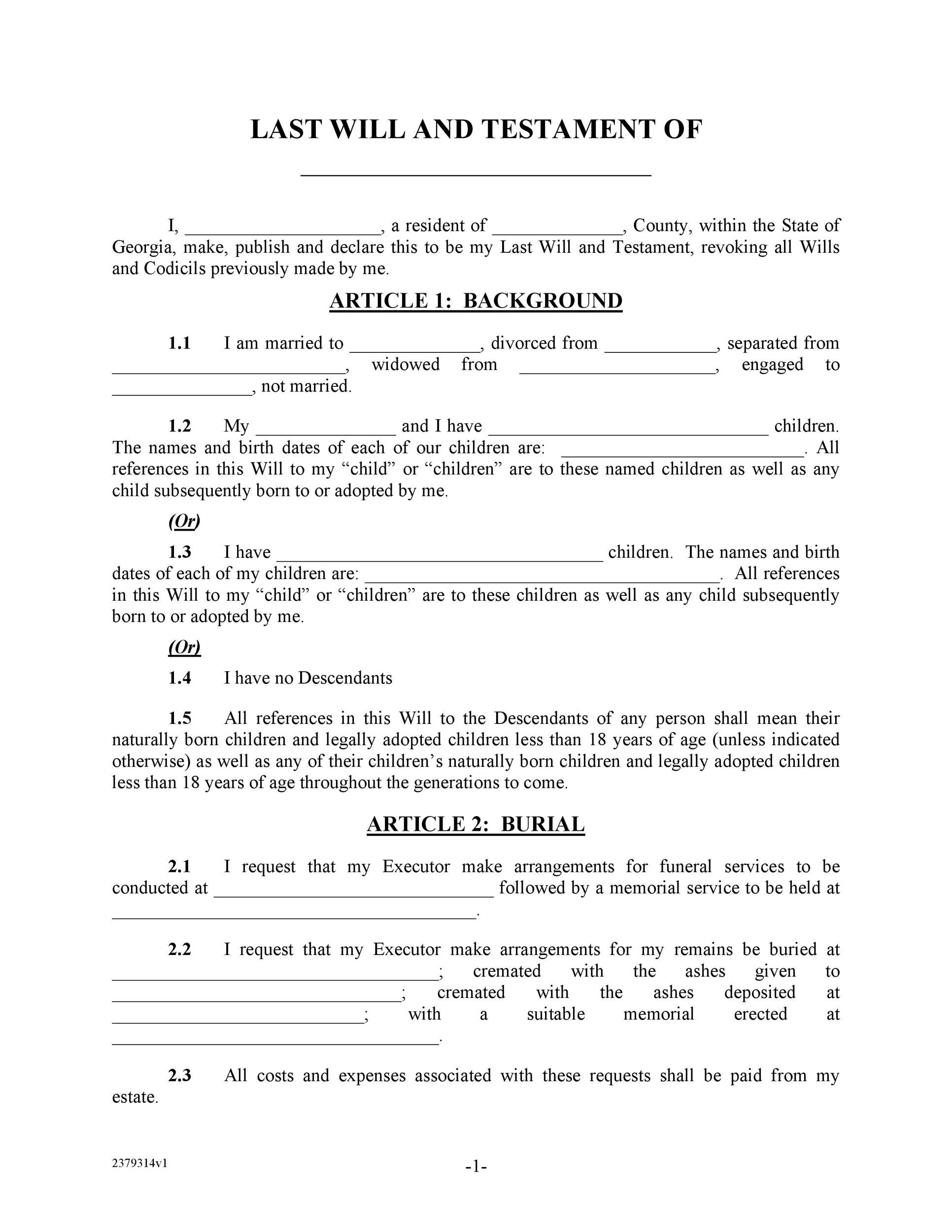 39 Last Will And Testament Forms U0026 Templates TemplateLab