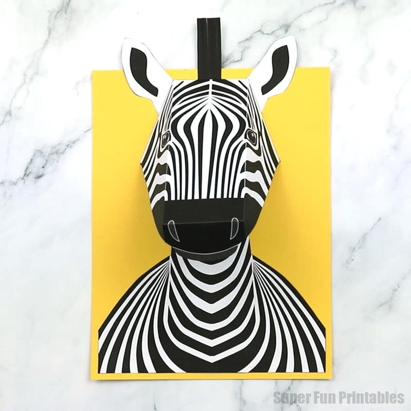 3D Zebra Craft The Craft Train