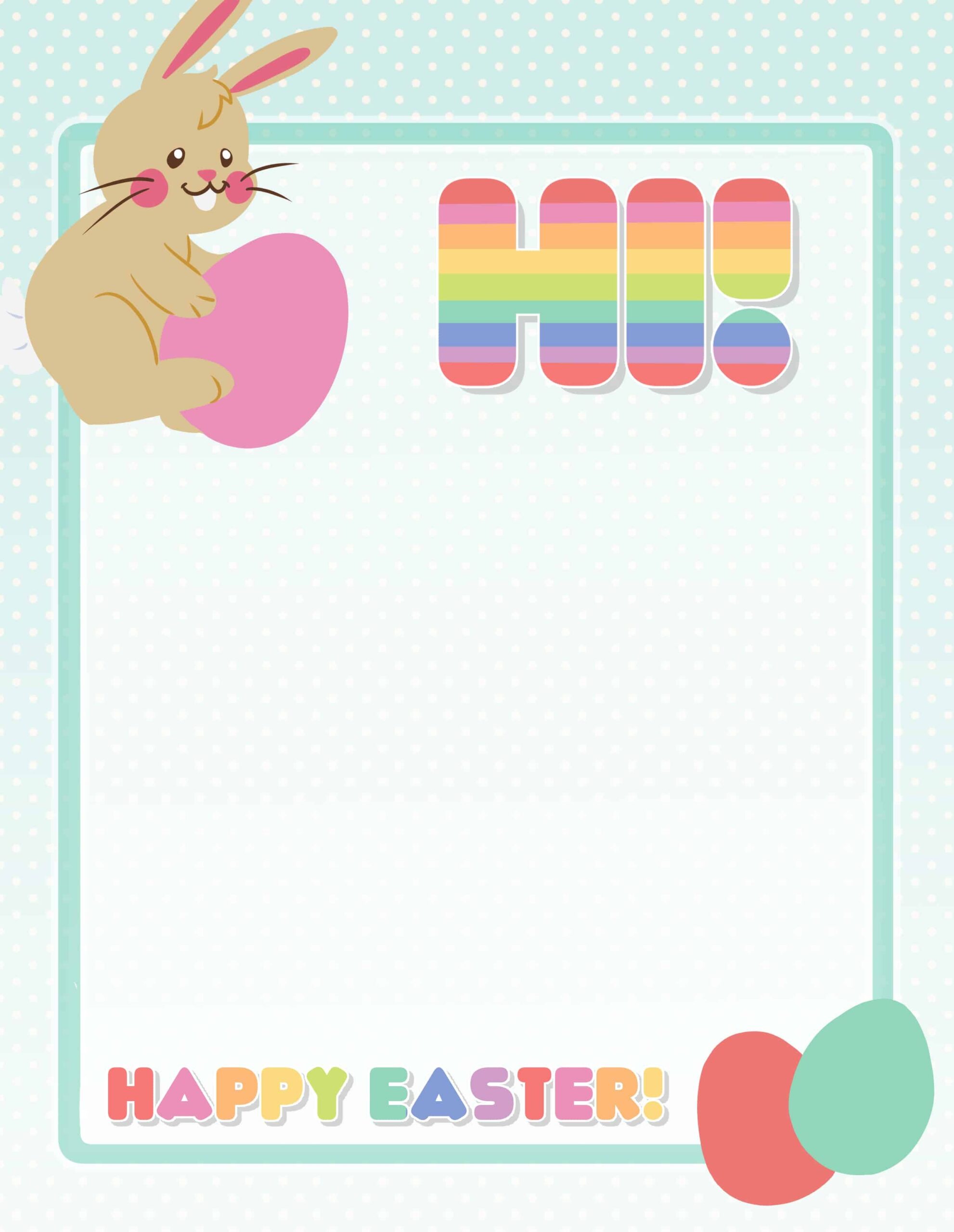 Free Printable Easter Bunny Template Word