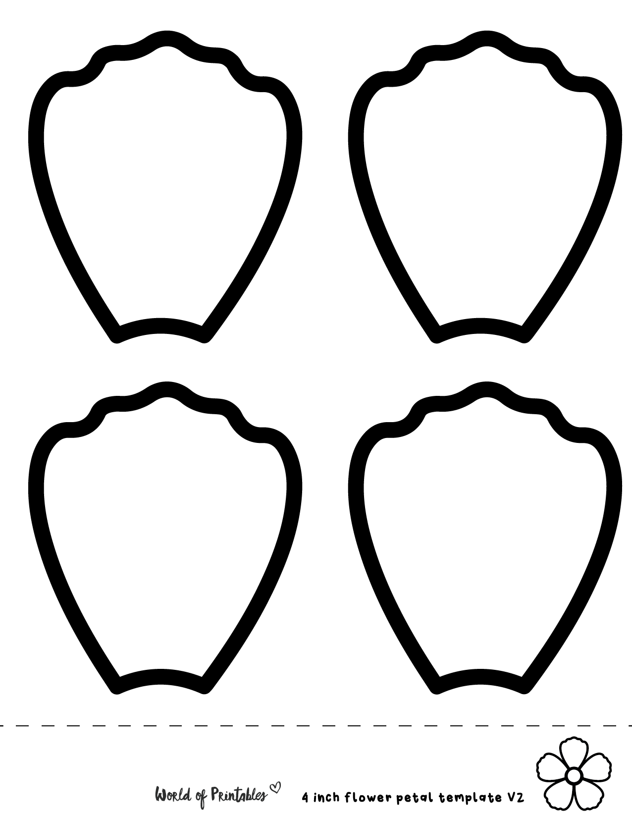 40 Flower Petal Templates World Of Printables Worksheets Library