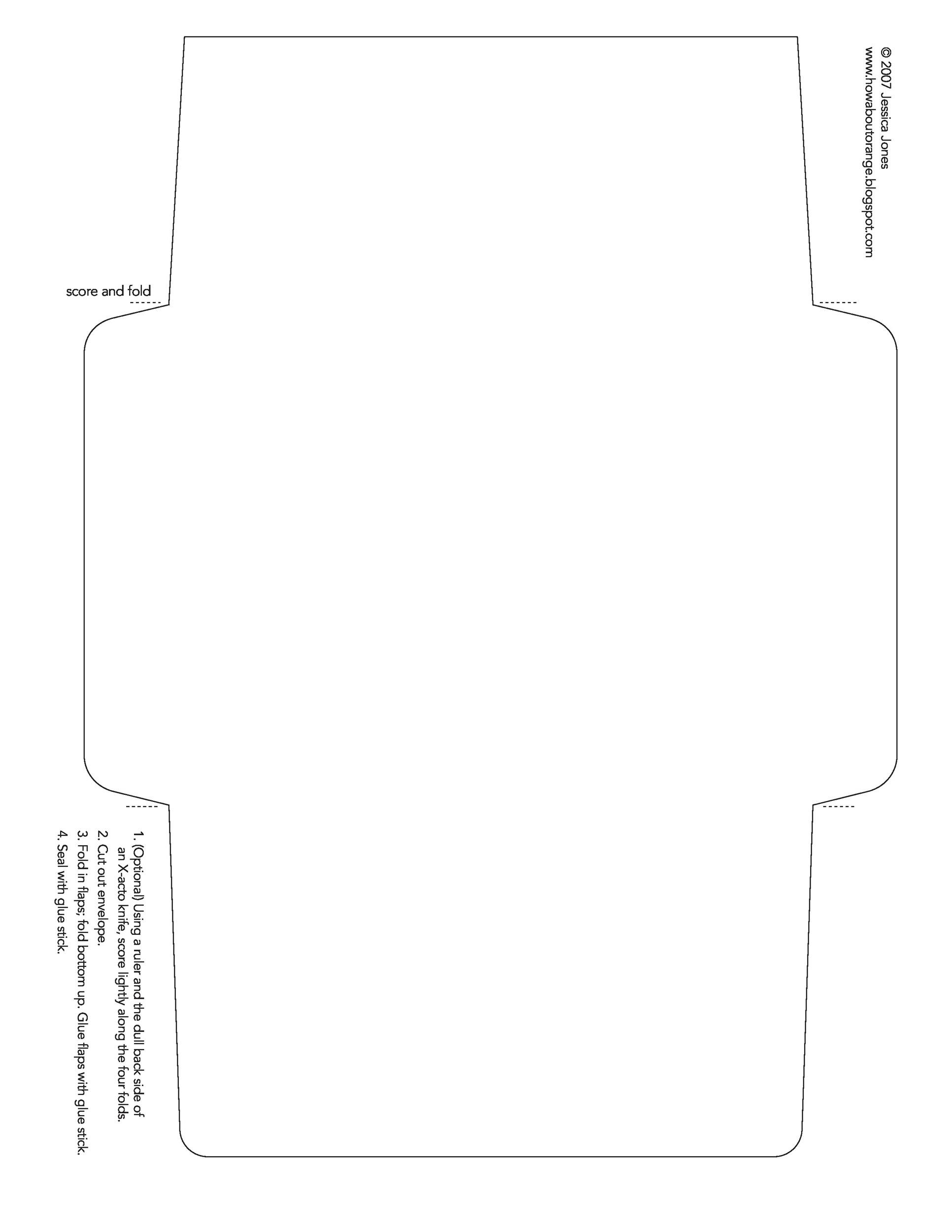 Free Printable A7 Envelope Template
