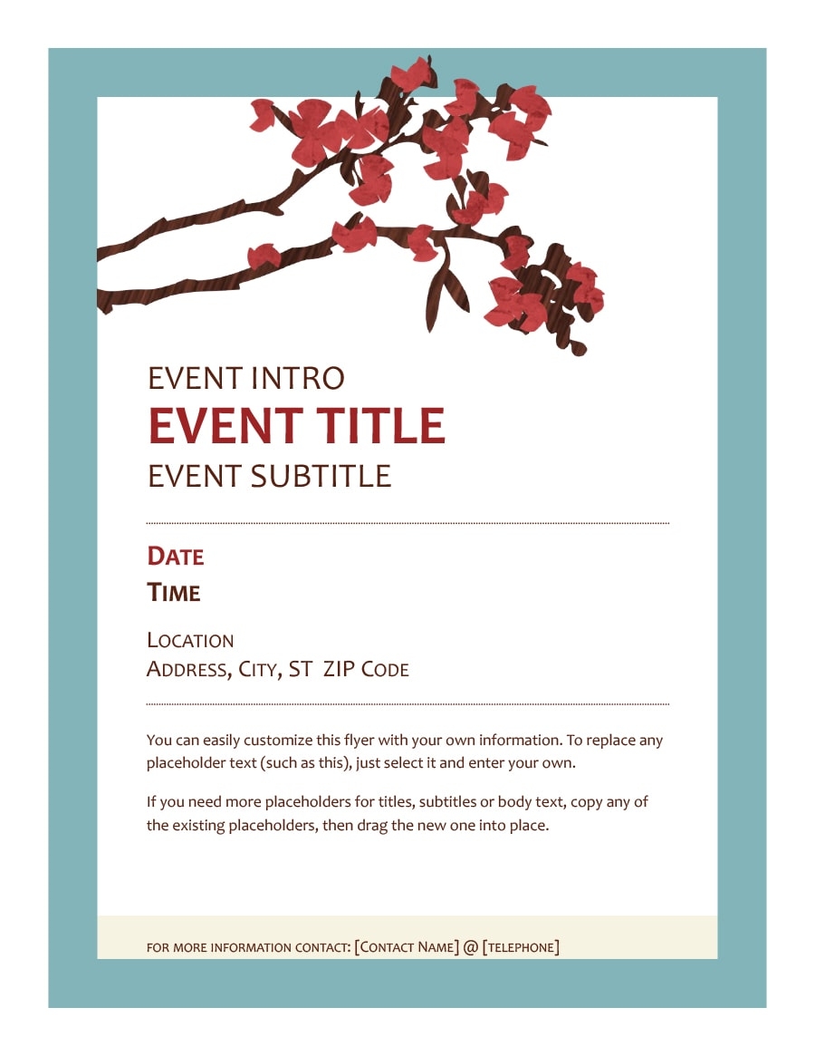 Printable Event Program Template Free Download