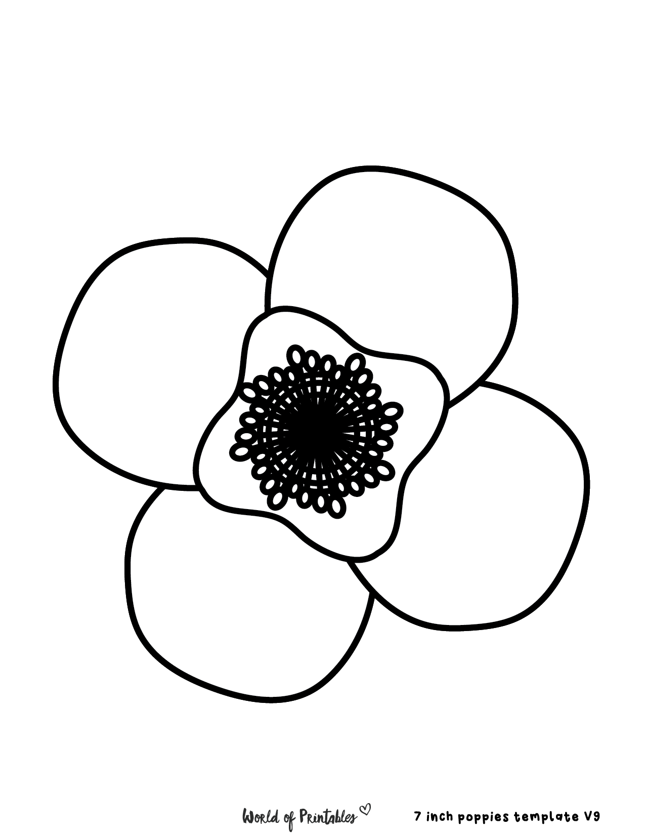 40 Poppy Templates Remembrance Day Activities World Of Printables