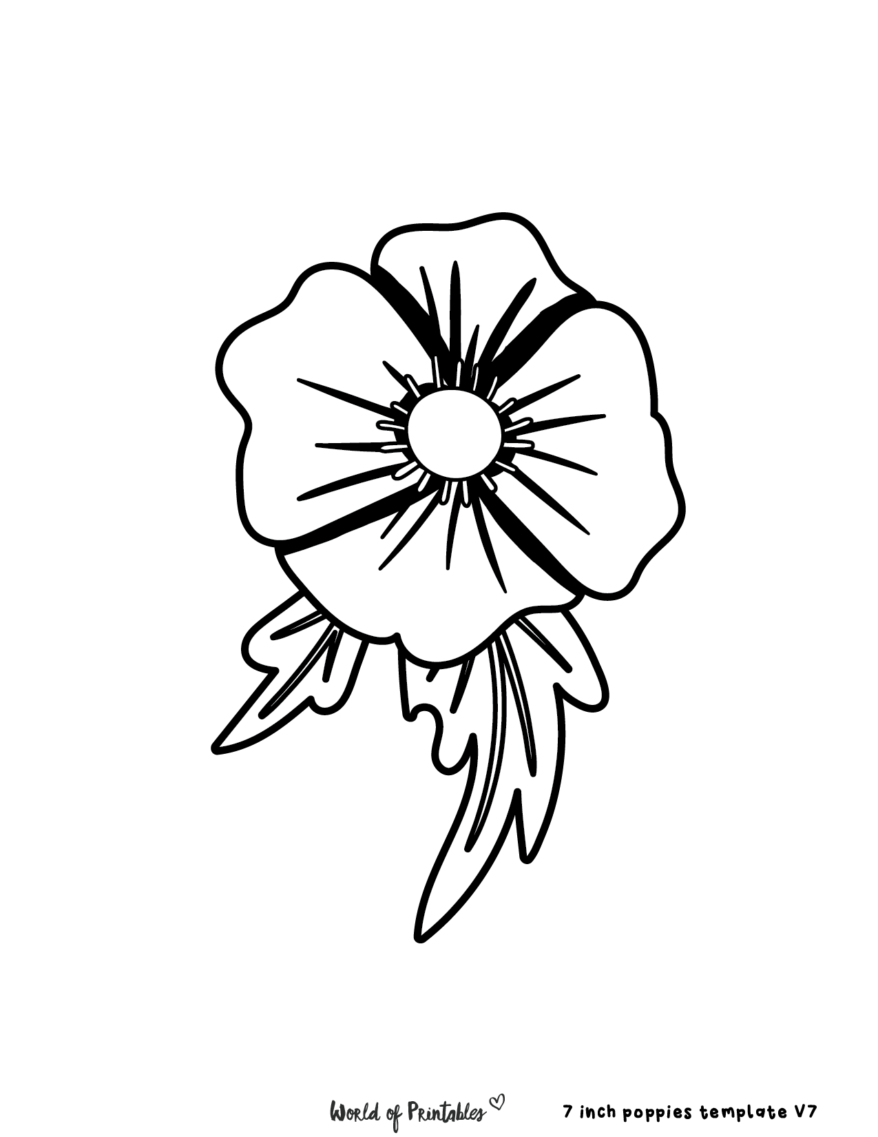 Free Printable Poppy Template Pdf