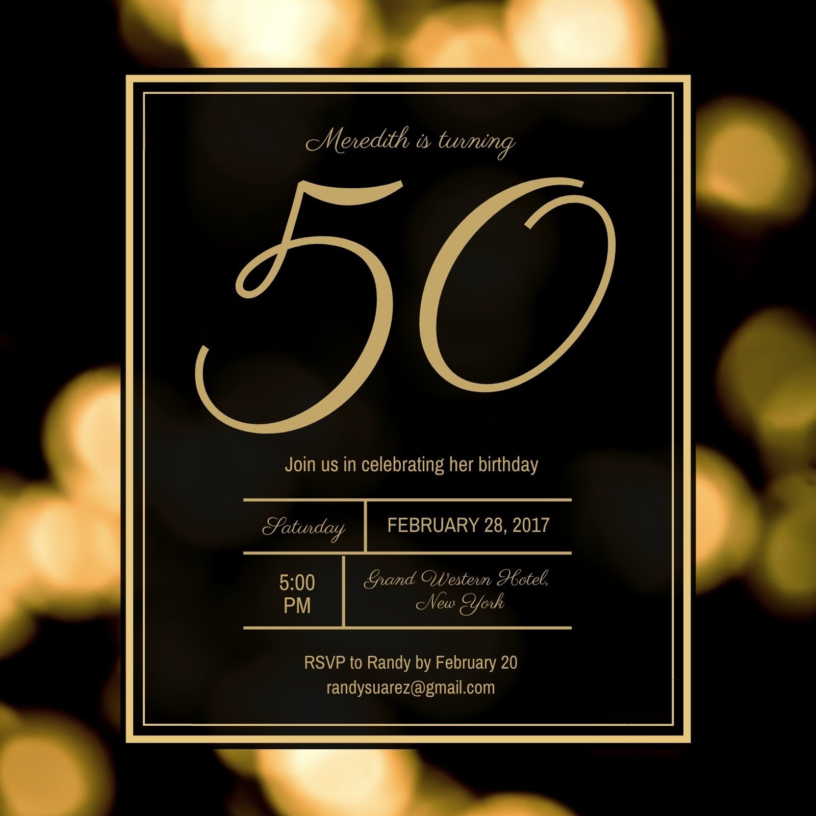50th Outlet Birthday Invitations