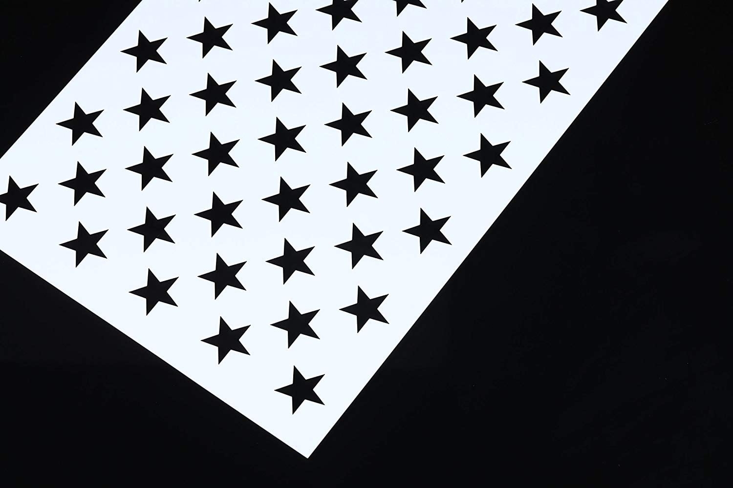 6 Pcs American Flag 50 Star Stencil Templates For Painting On Fabric Wood Paper Glass And Wall