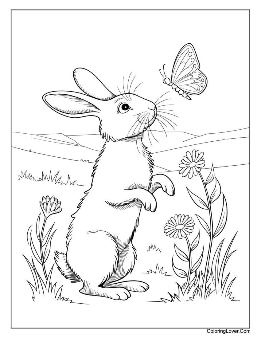 Free Bunny Coloring Pages Printable