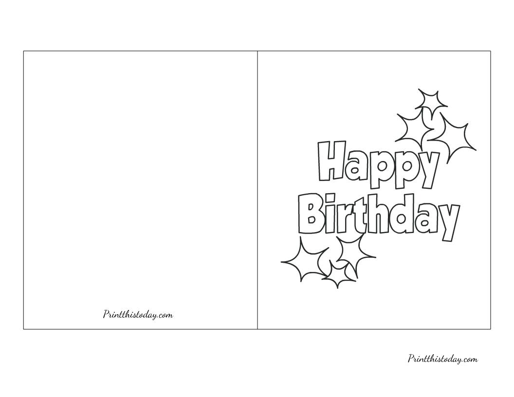 Free Printable Blank Birthday Cards