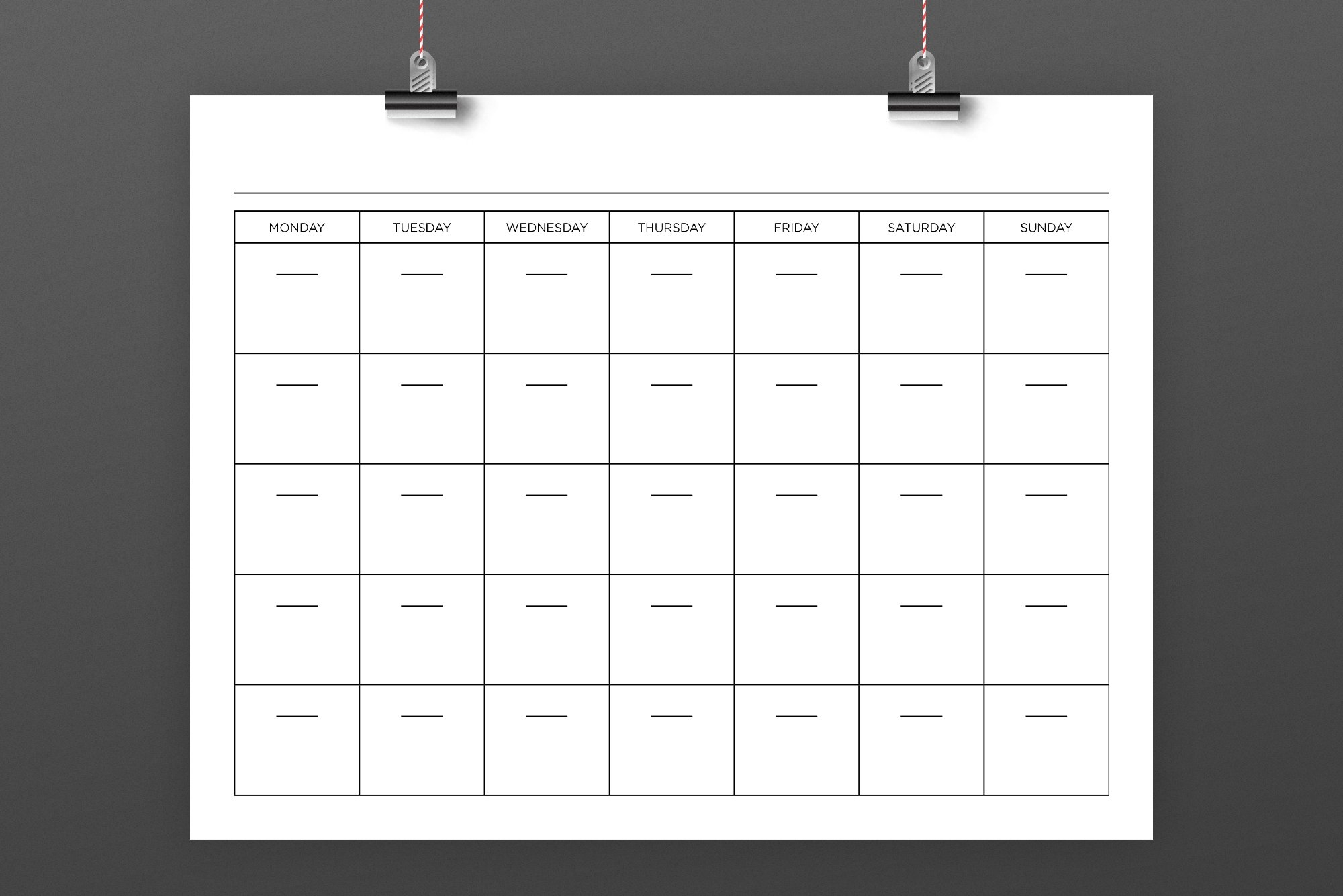 8 5x11 Inch Blank Calendar 2663668 