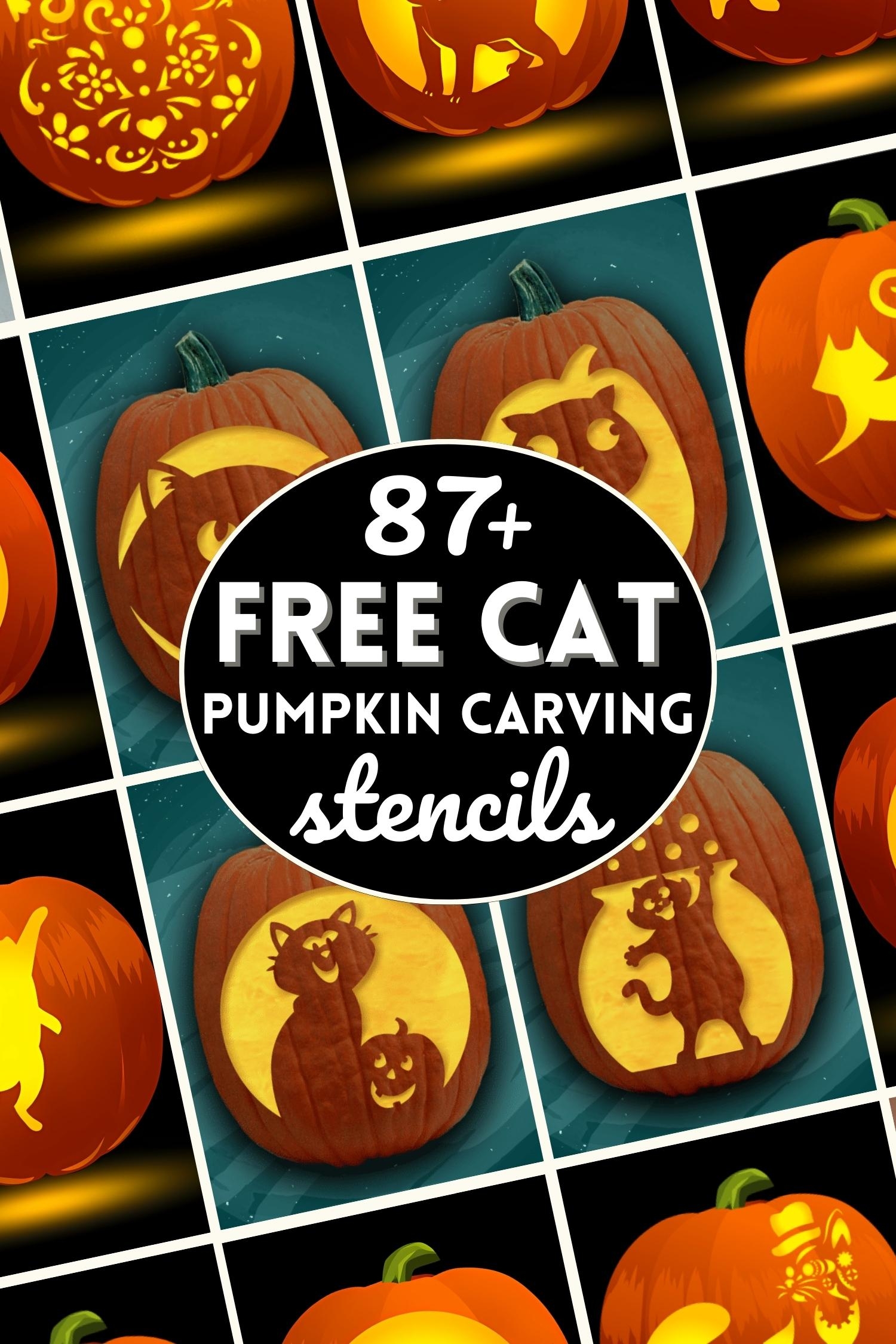 Free Pumpkin Carving Templates Printable Cat