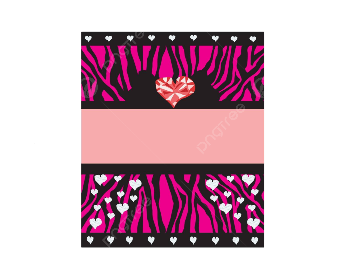 Abstract Diamond Hearts And Zebra Invitation Card Template Vector Honeymoon Announcement Romance PNG And Vector With Transparent Background For Free Download