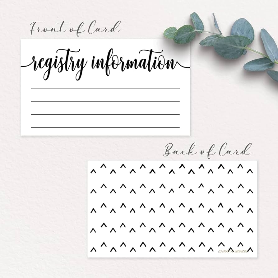 Free Printable Wedding Registry Card Template