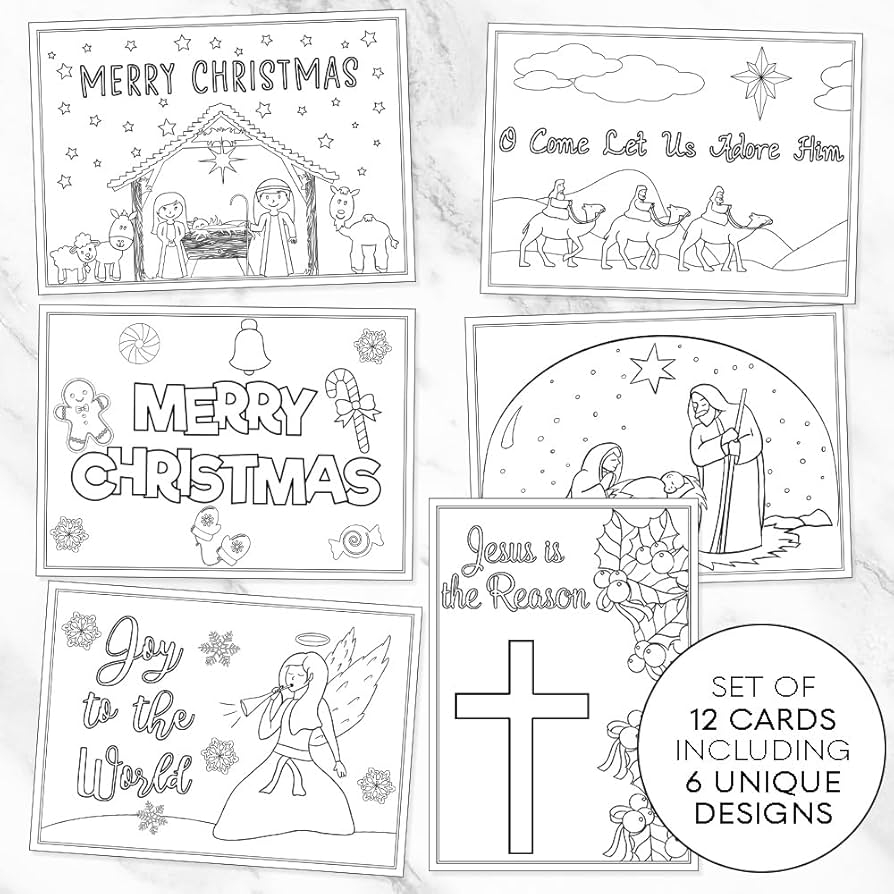Free Printable Coloring Cards For Christmas