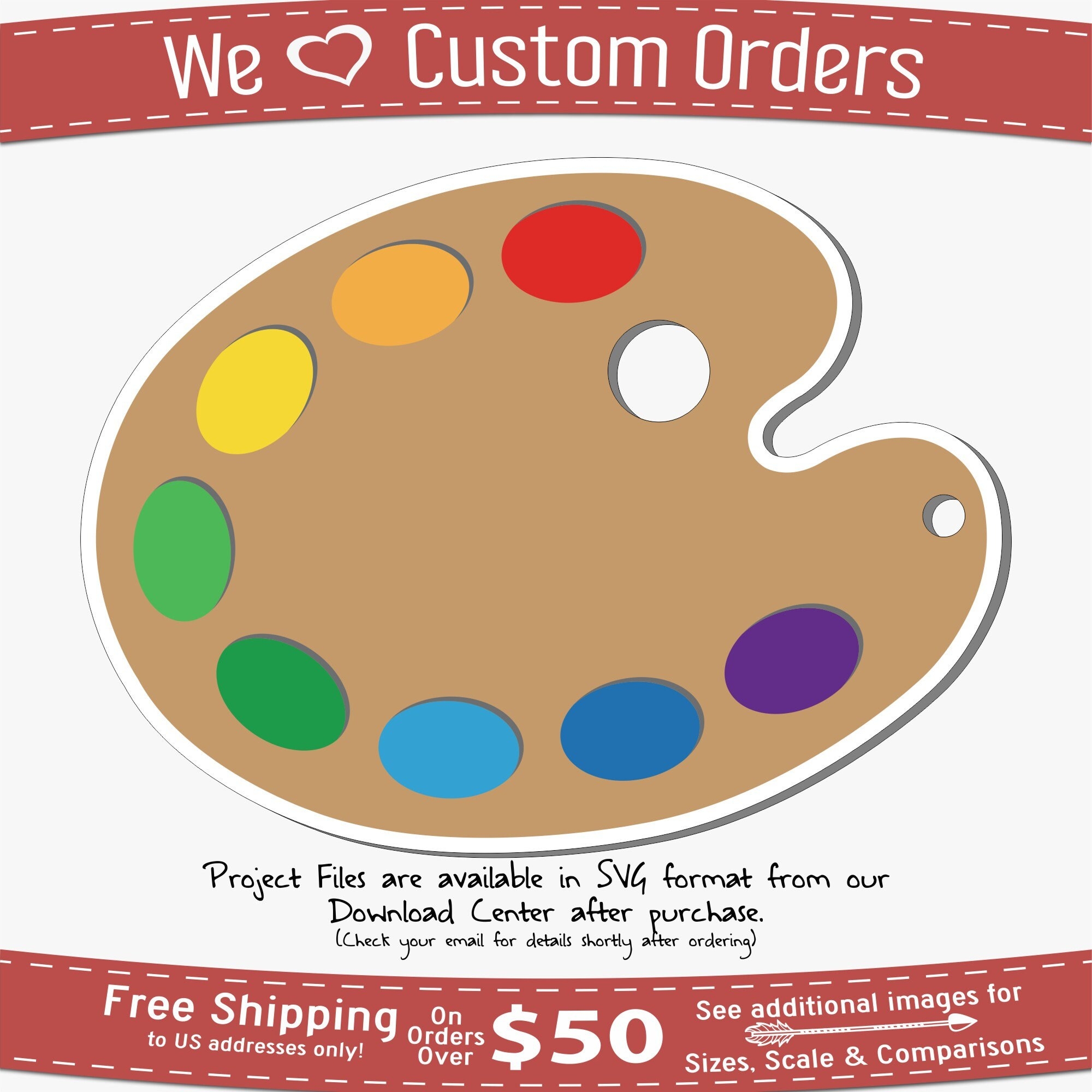 Art Palette Paint Board Art Board Paint Palette DIY Craft Blank Phone Grip Badge Reel Keychain Etsy