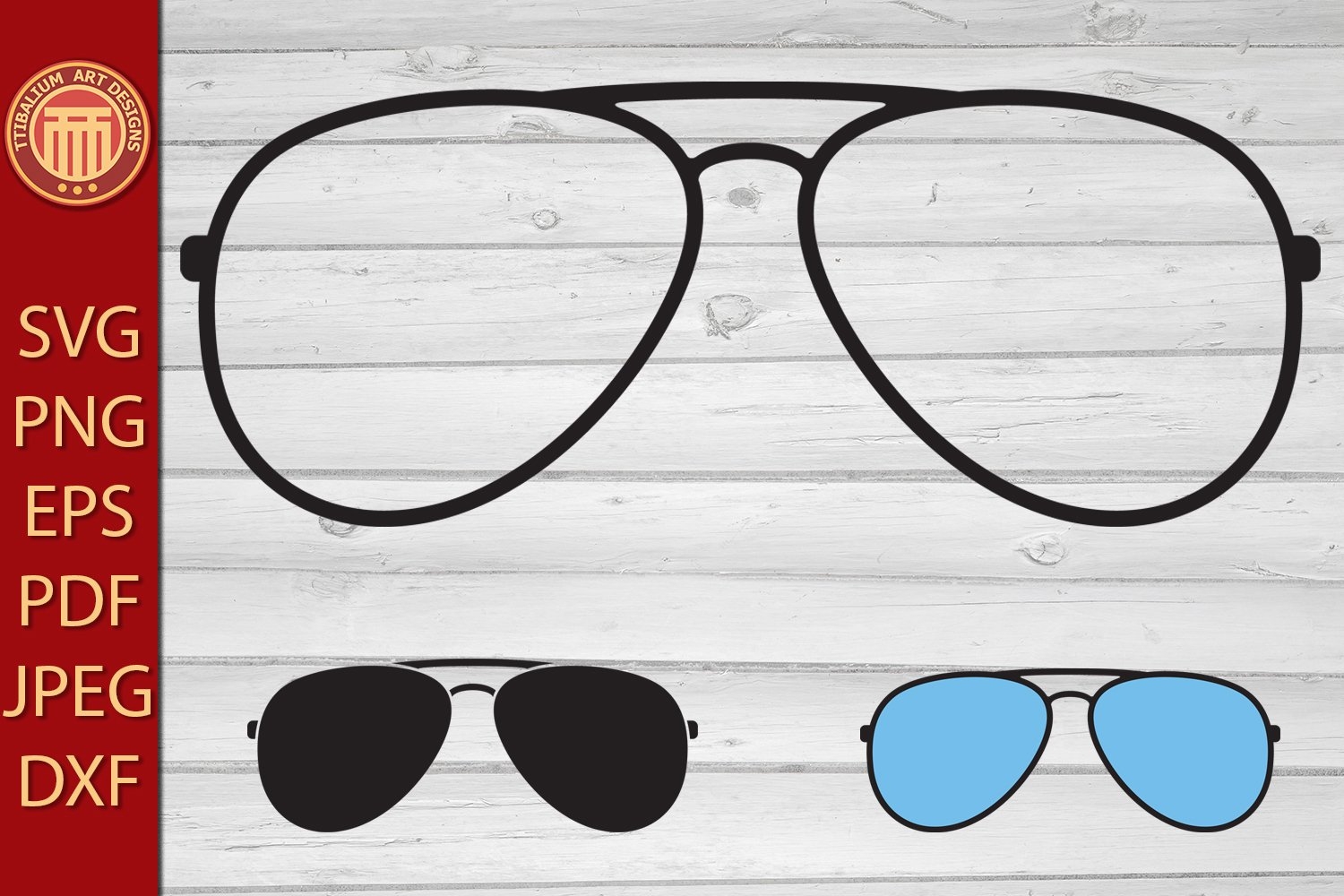 Aviator Sunglasses Eps Jpg Dxf Svg Pdf Png Files