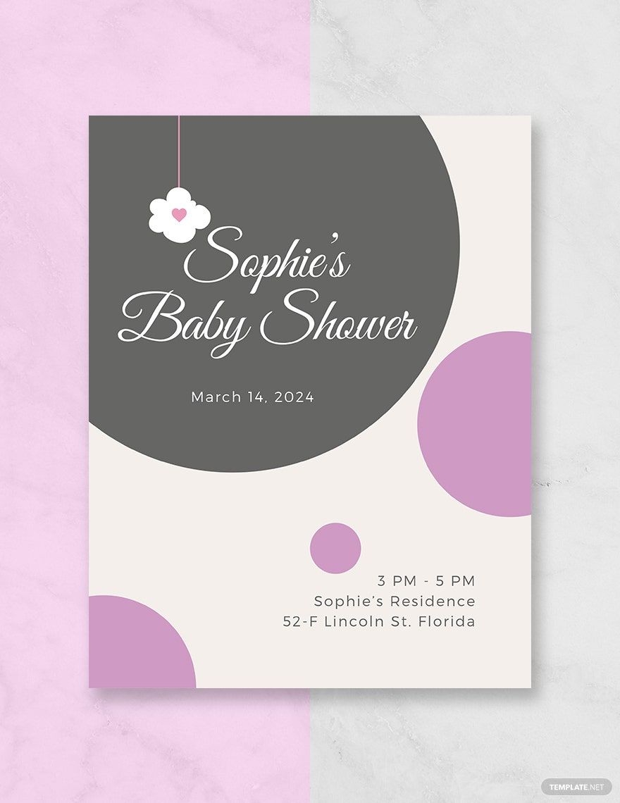 Baby Shower Program Template In PSD Word Illustrator Publisher InDesign Pages Download Template
