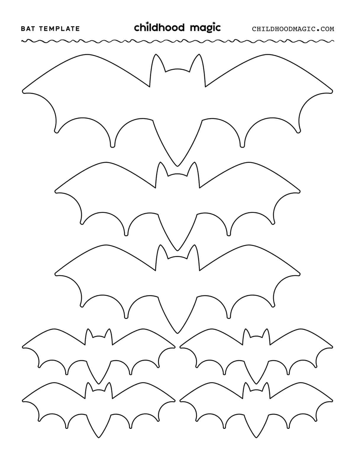 Printable Bat Template Free