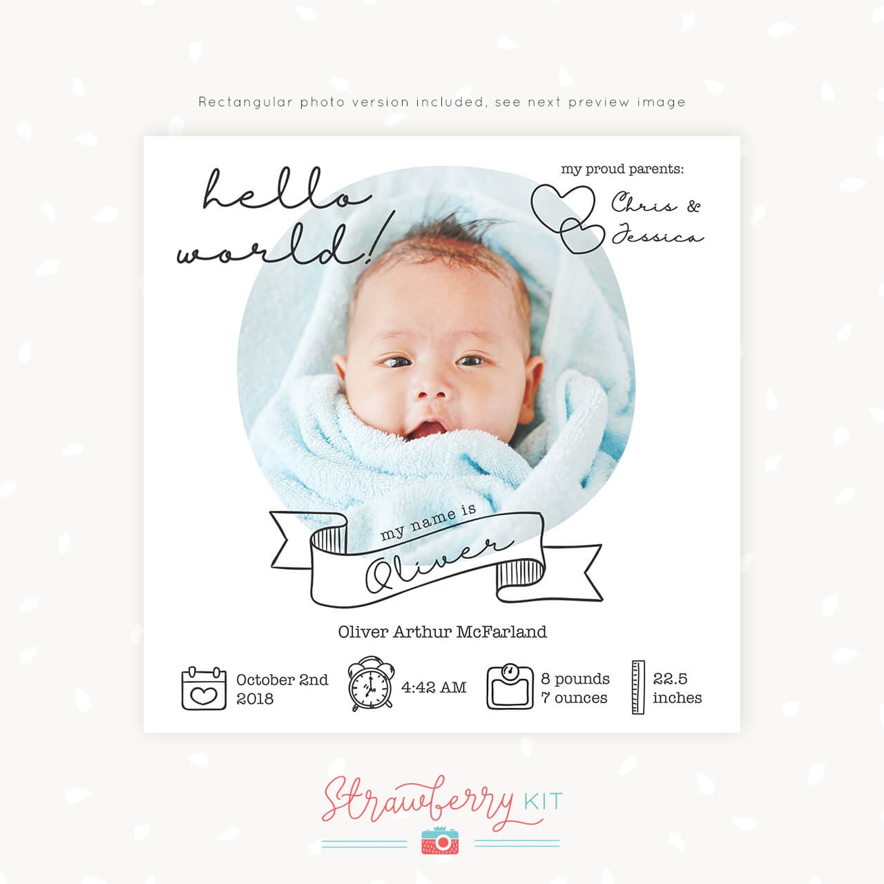 Birth Announcement Template Online Free Printable