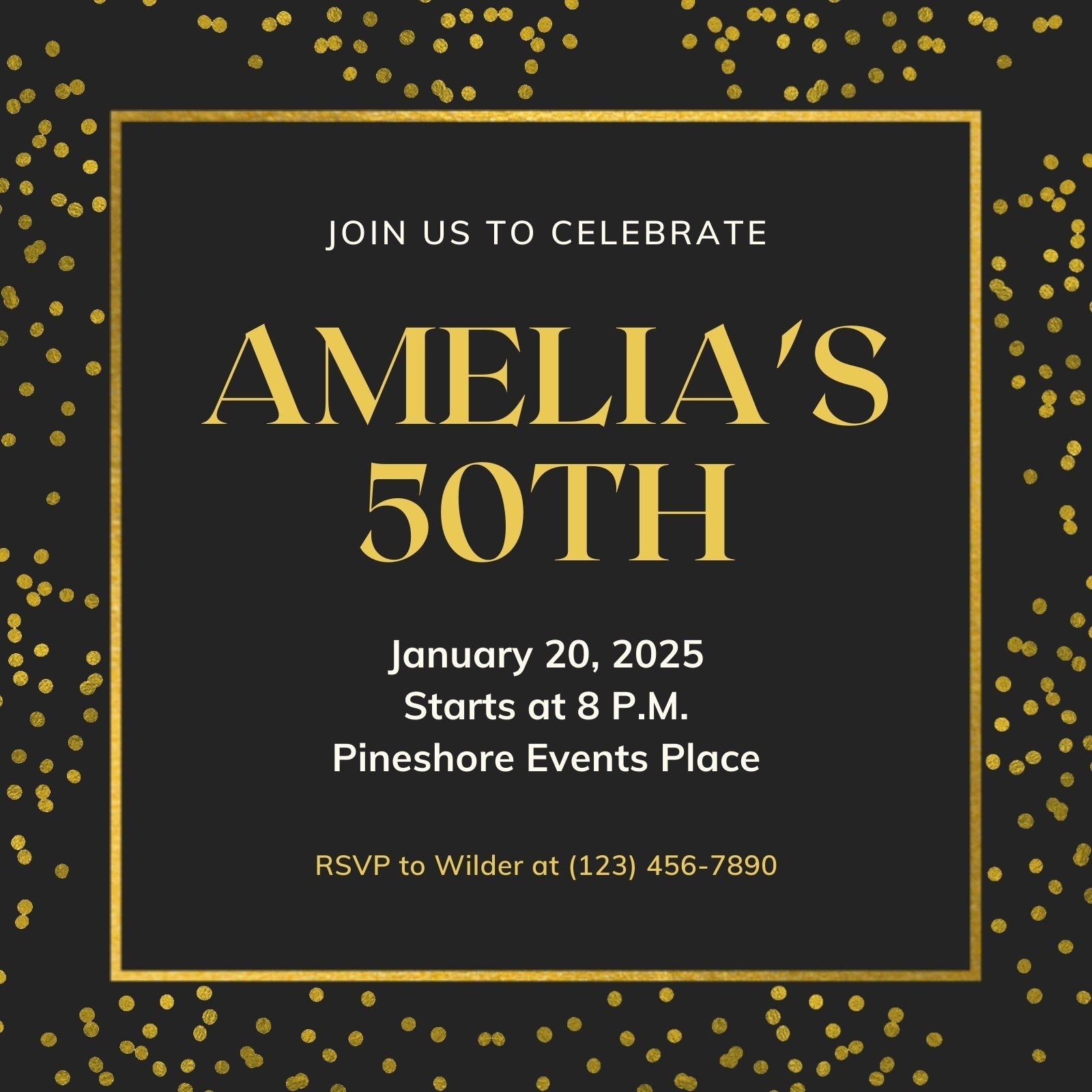 50th Birthday Invitation Templates Free Printable