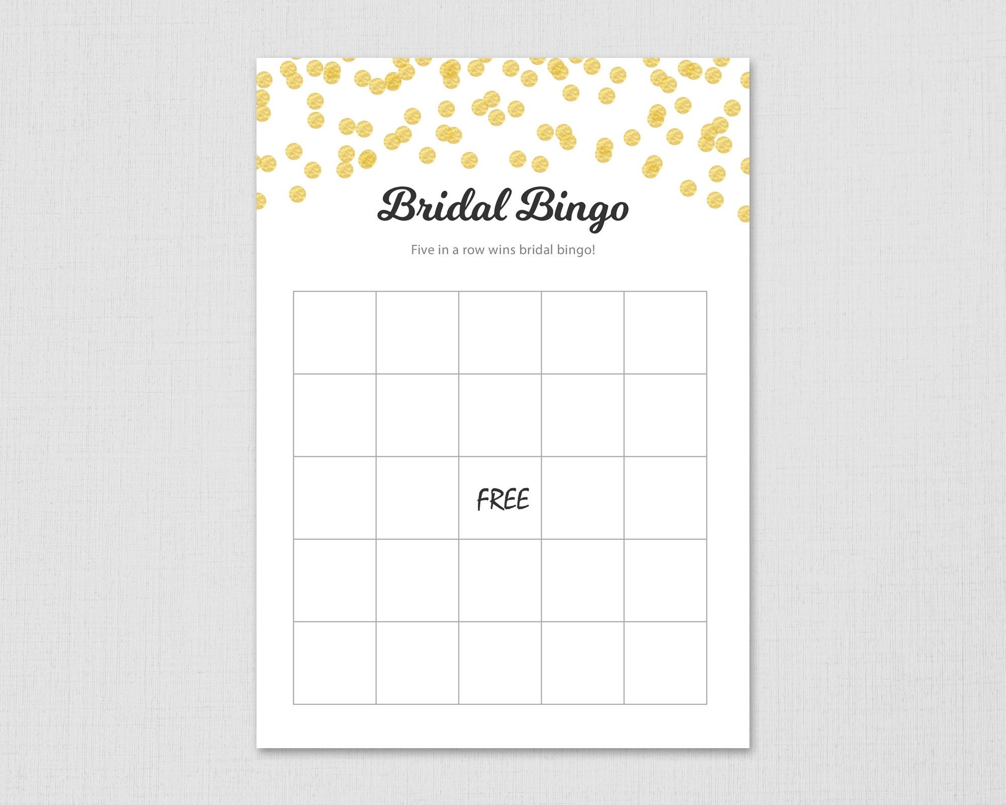 Blank Bridal Bingo Cards Template Empty Bingo Cards Bachelorette Party Wedding Shower Printable Bridal Shower Game A001 Etsy