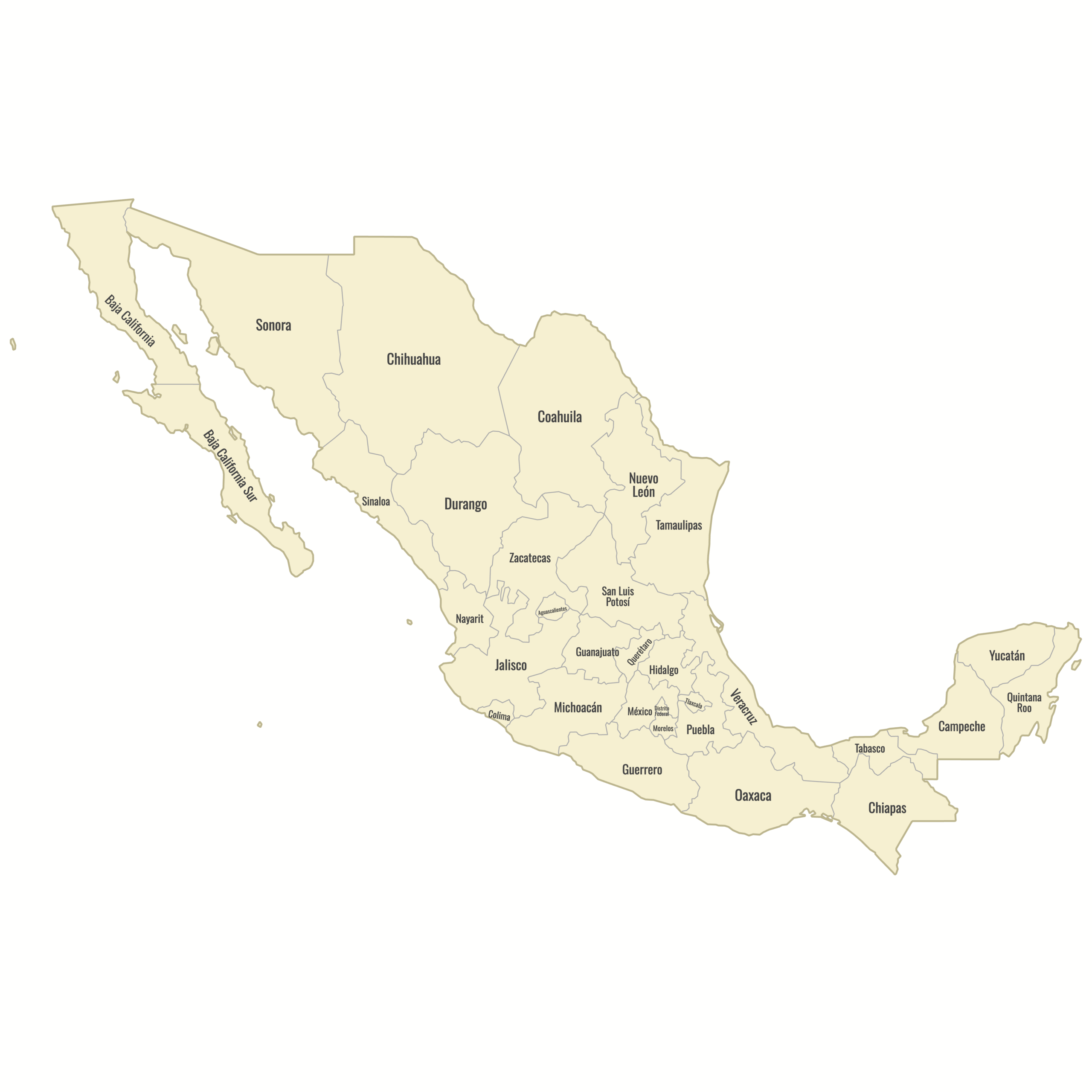Mexico Map Printable