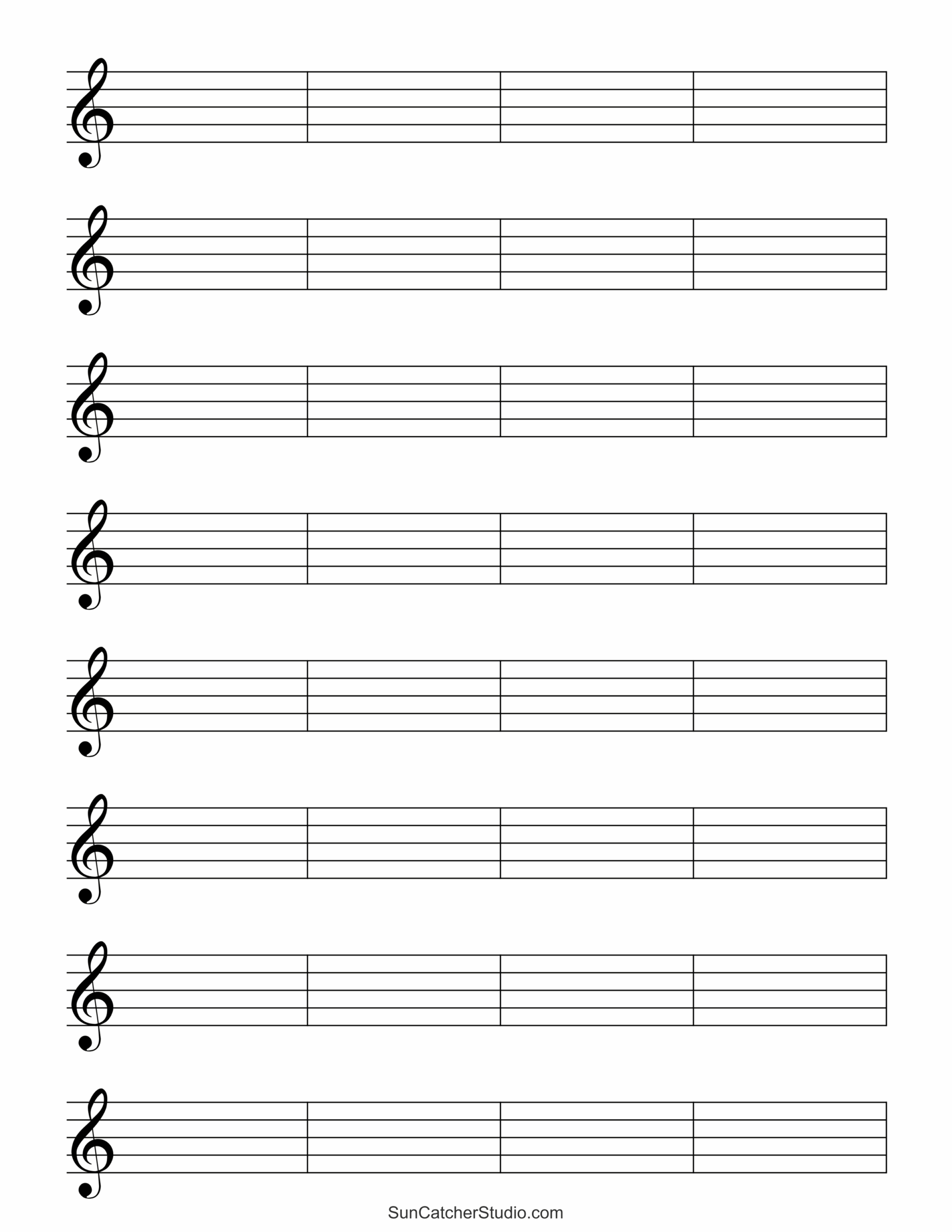 Printable Blank Sheet Music Free