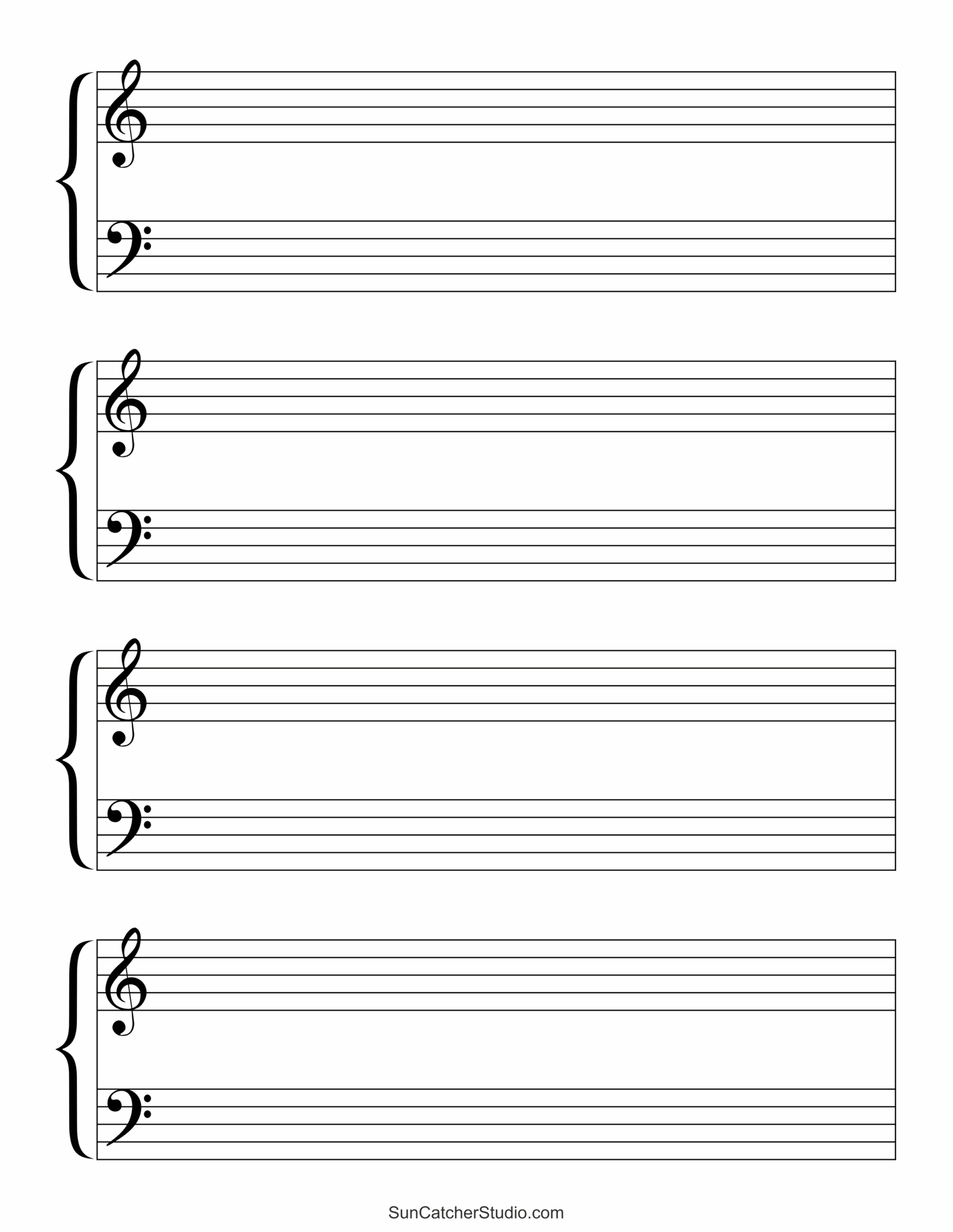 Free Printable Blank Sheet Music Paper