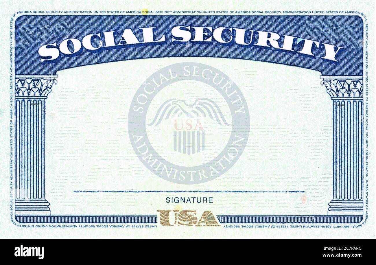 Blank Social Security Card Isolated Hi res Stock Photography And Images Alamy
