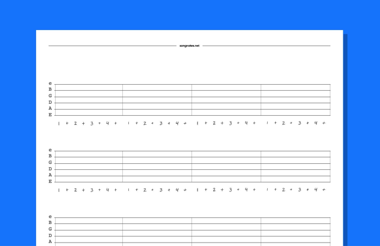 Blank Tabs Free PDF Templates To Download Print And Write Your 