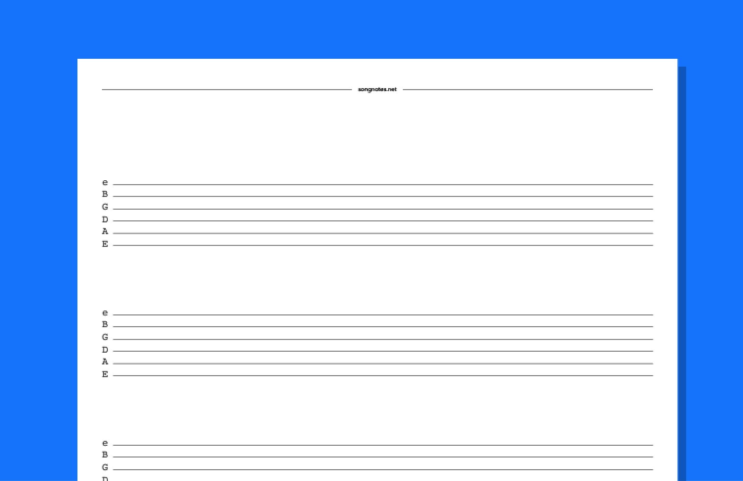Free Printable Tabs Blank Pdf