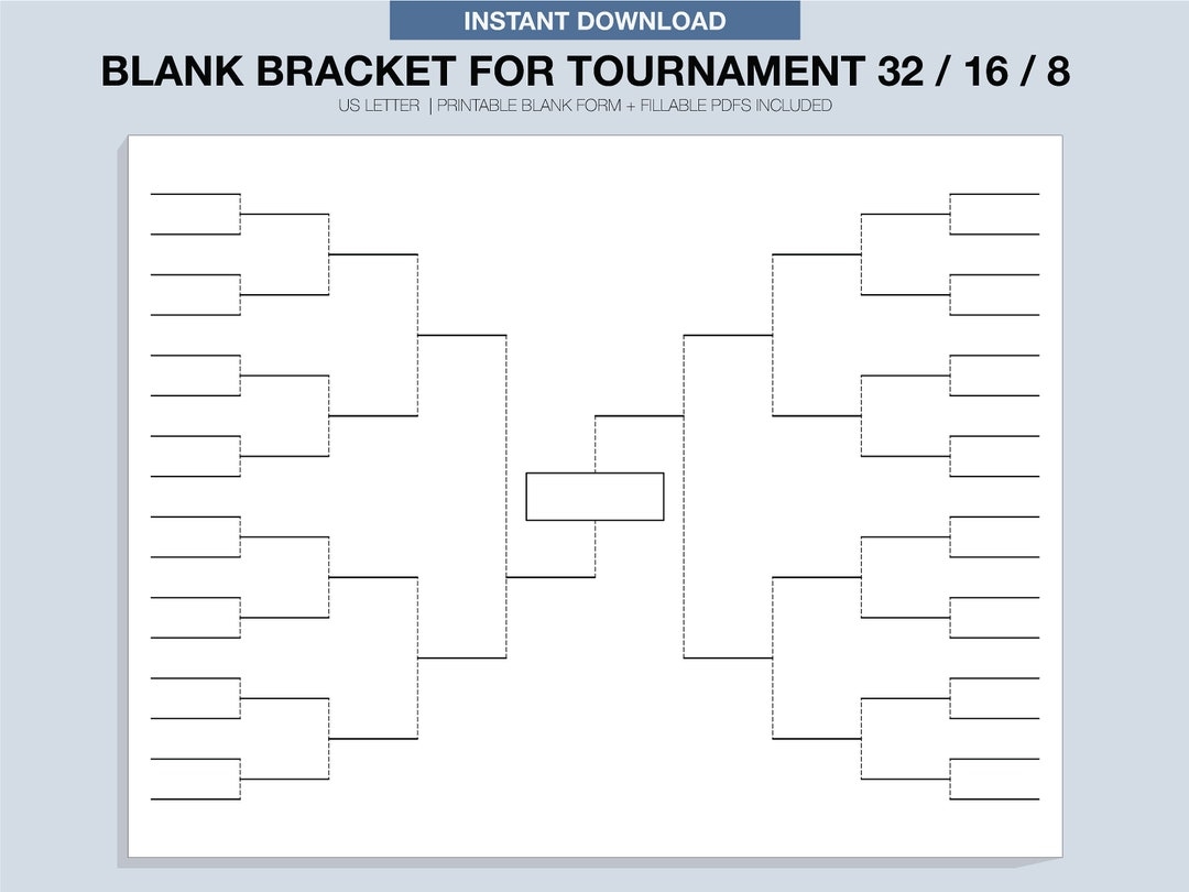 Printable Blank Bracket Template