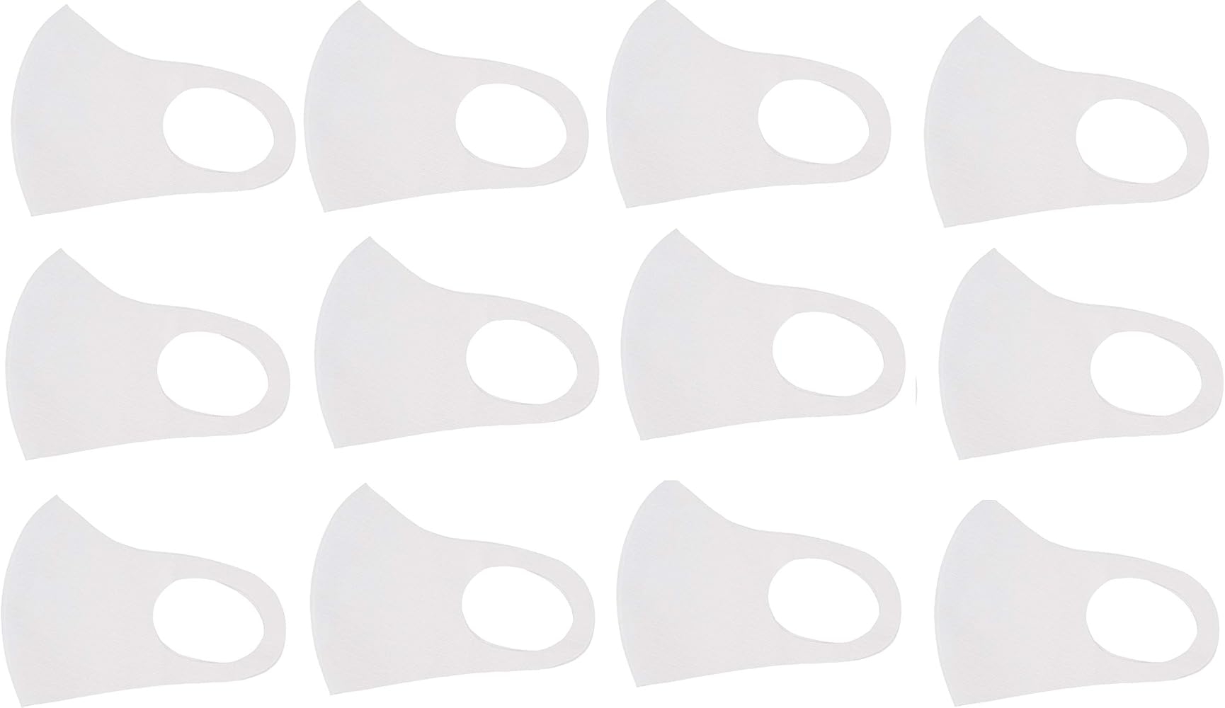 Blank White Sublimation Mask Printable Subready For Teens And Adults