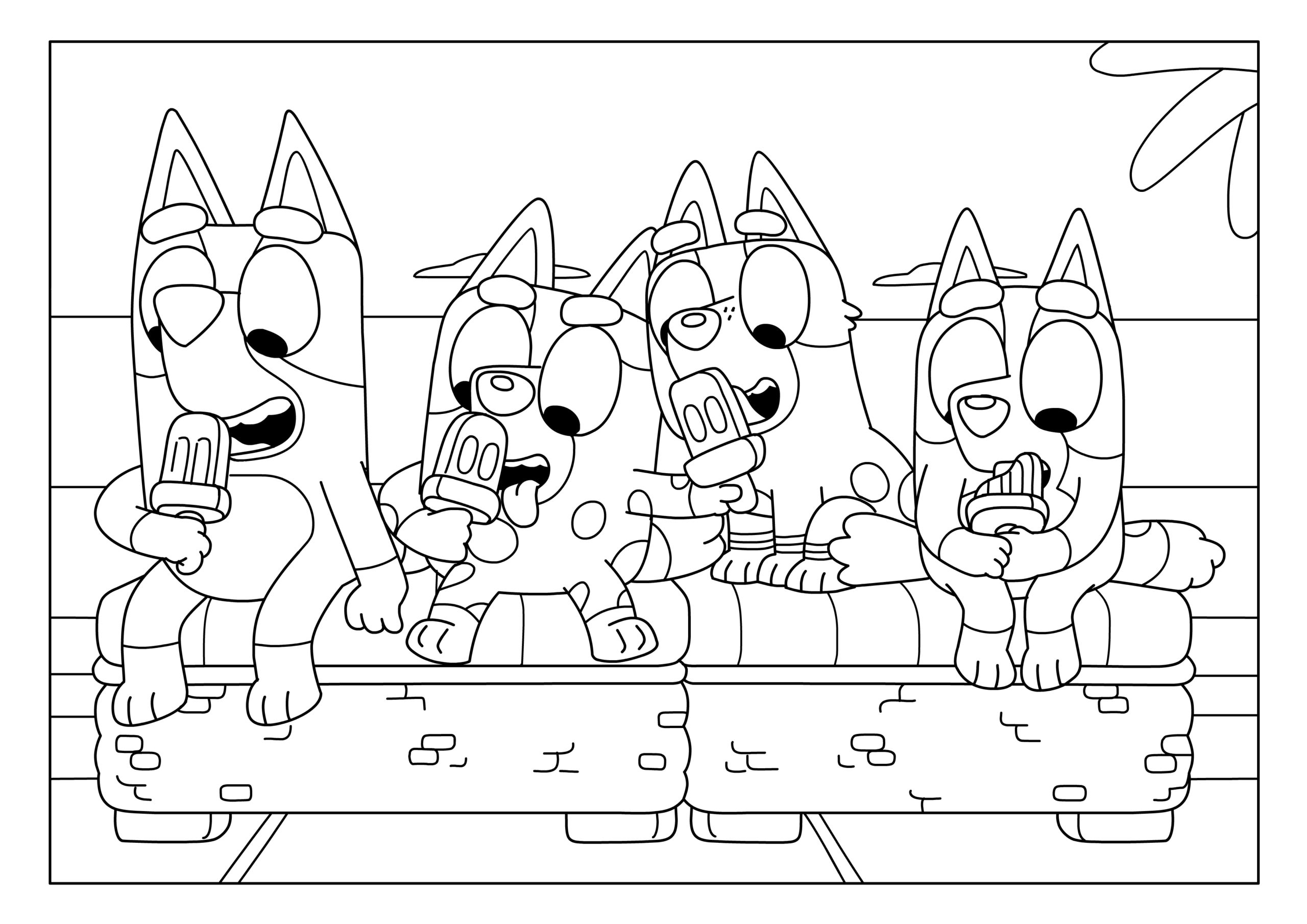 Free Printable Bluey Colouring Pages