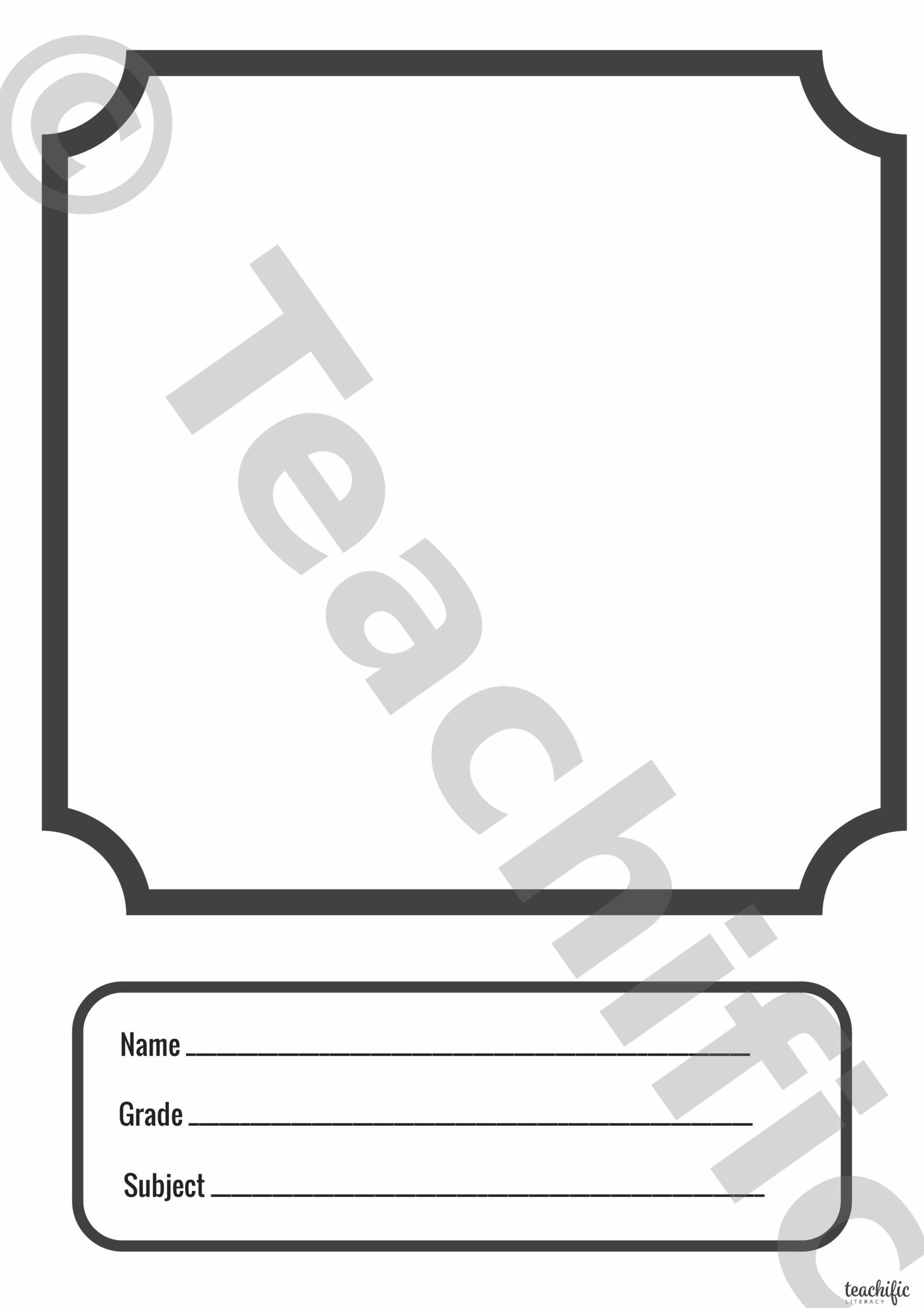 Book Covers Create Your Own Blank Frames Square Teachific