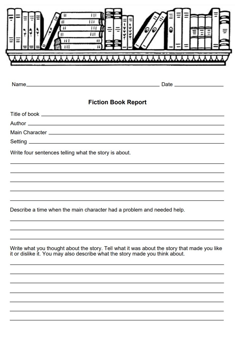 Book Report Template Free Word Templates
