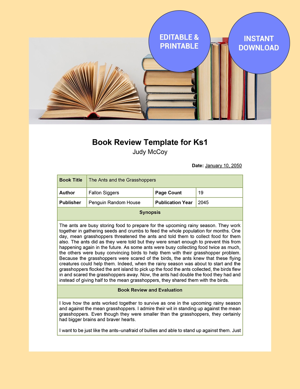 Book Review Template Ks3 In Word Google Docs Download Template