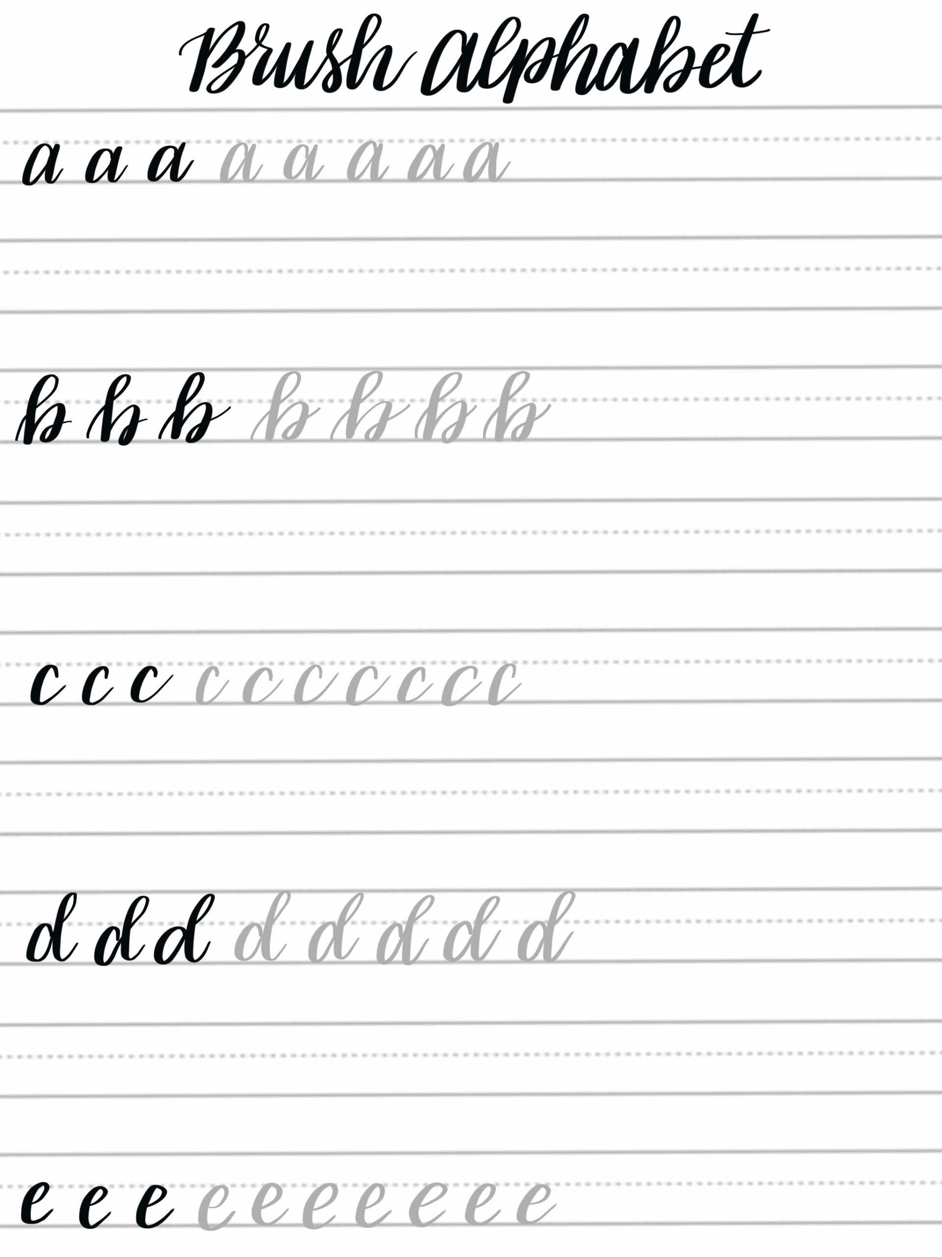 Calligraphy Practice Sheets Free Printable