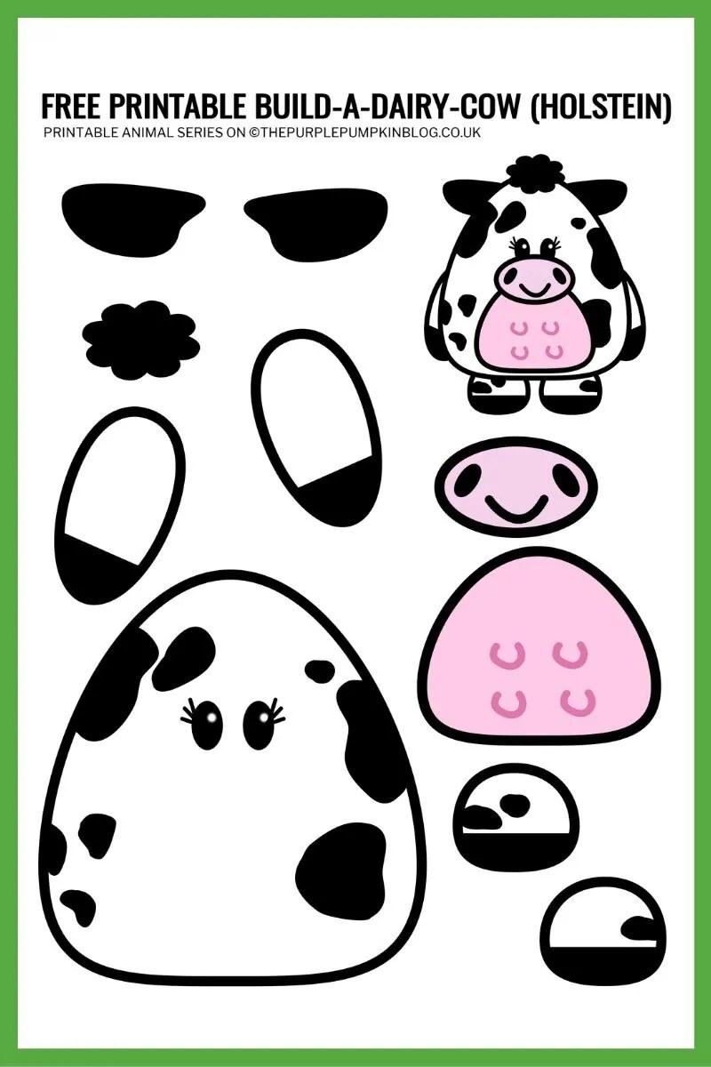 Free Printable Cow Template