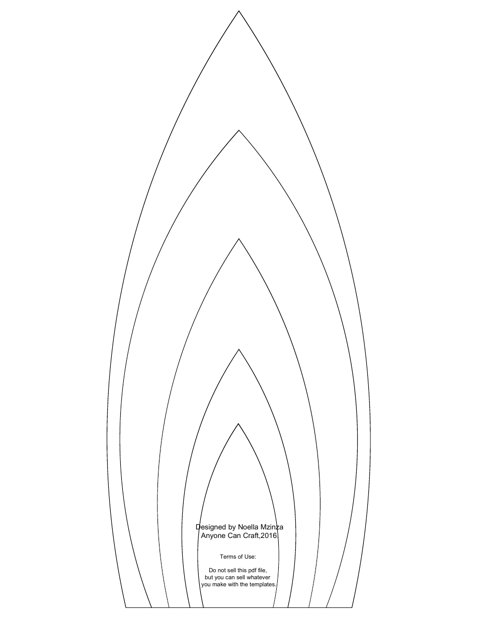 Printable Flower Petal Template Pattern Free
