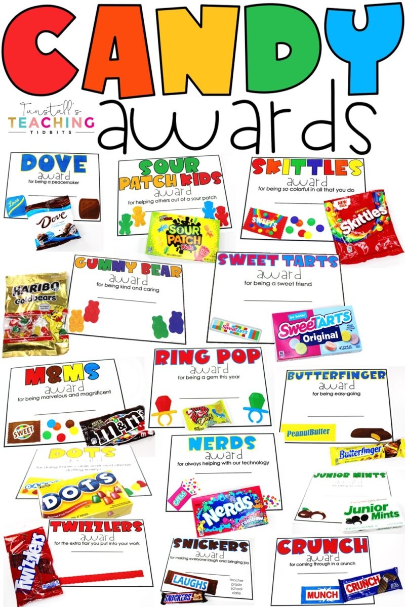 Candy Awards Math Recognition Tunstall s Teaching
