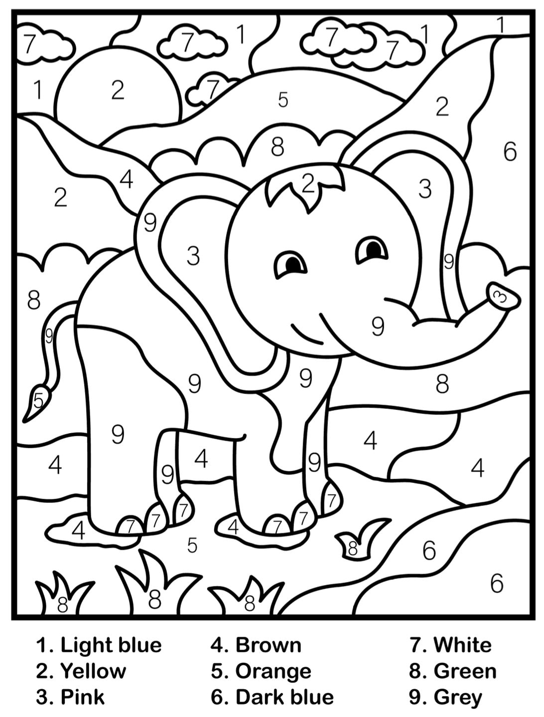 Color By The Number Free Printable